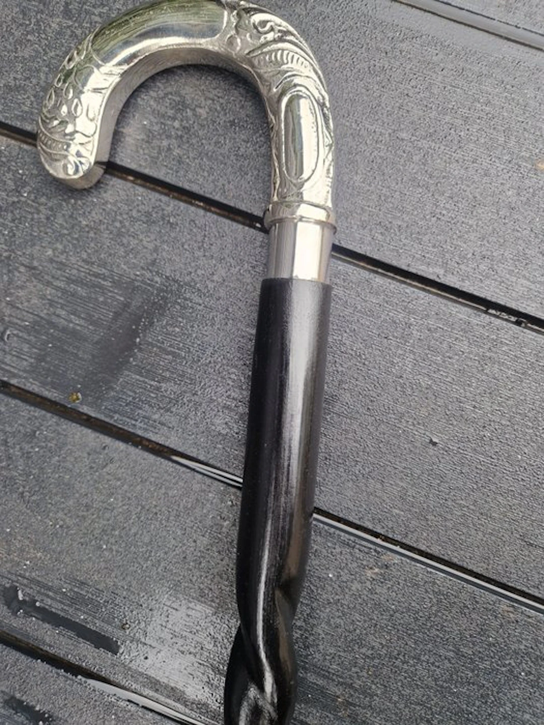 Walking stick - Wood, Brass