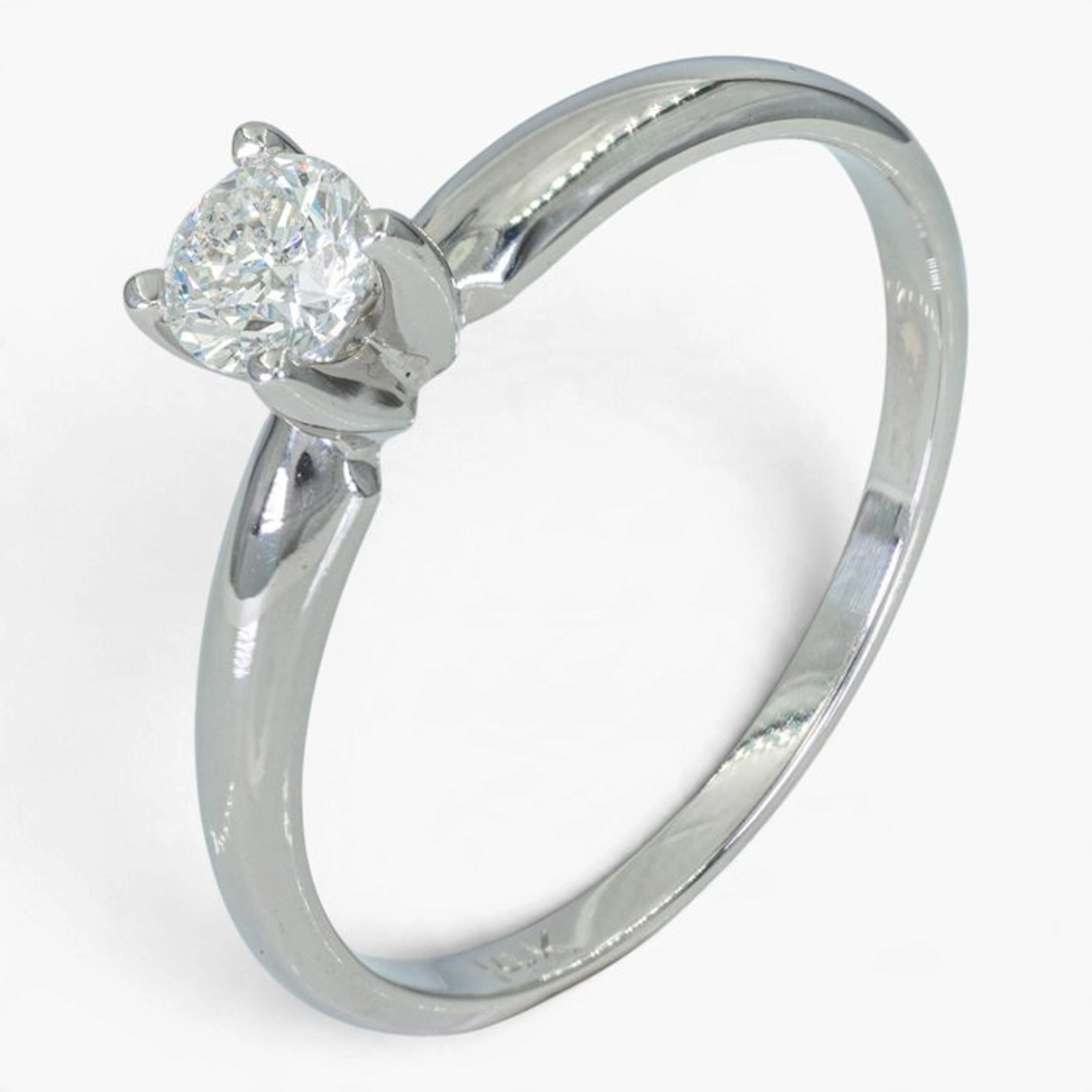 No reserve price - Ring - 14 kt. IGI, White gold - 0.30ct. tw. Diamond