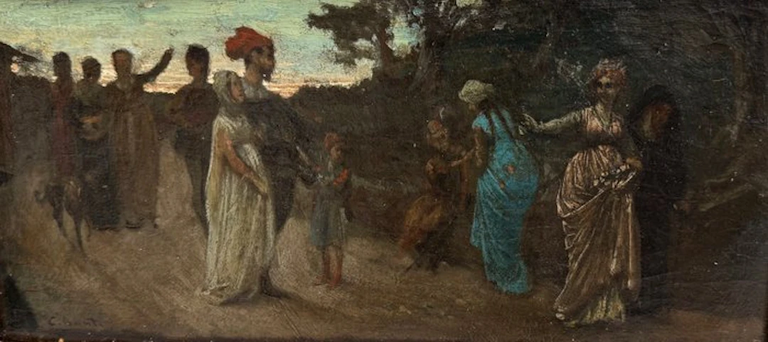 Cristiano Banti (1824-1904) - Scena medievale