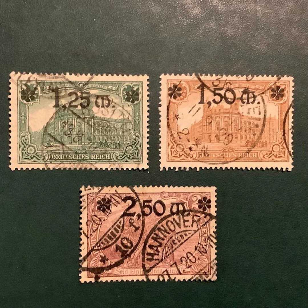 German Empire 1917 - Germany with print - approved inflatable - Michel 116/118