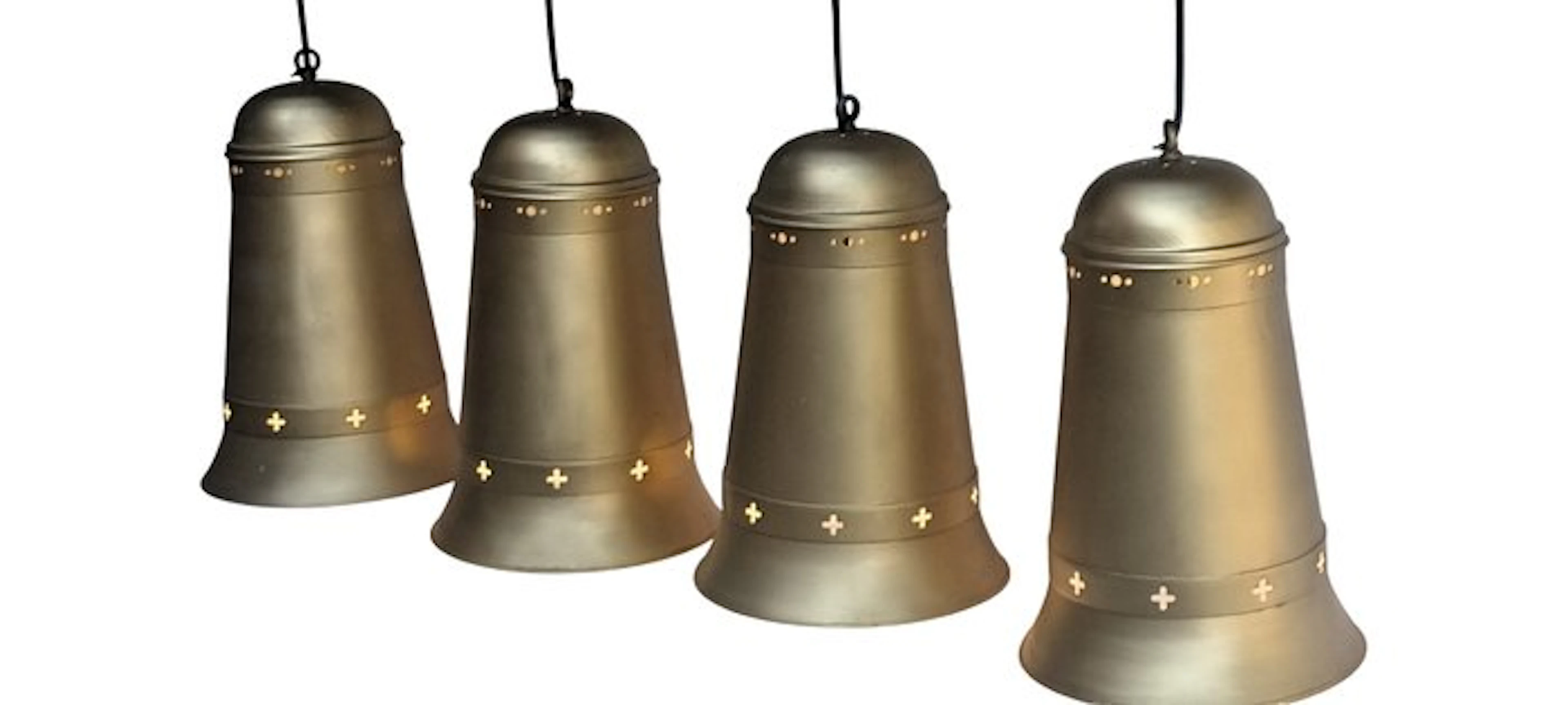 Lamp (4) - Abbey lamps - brass - adjustable