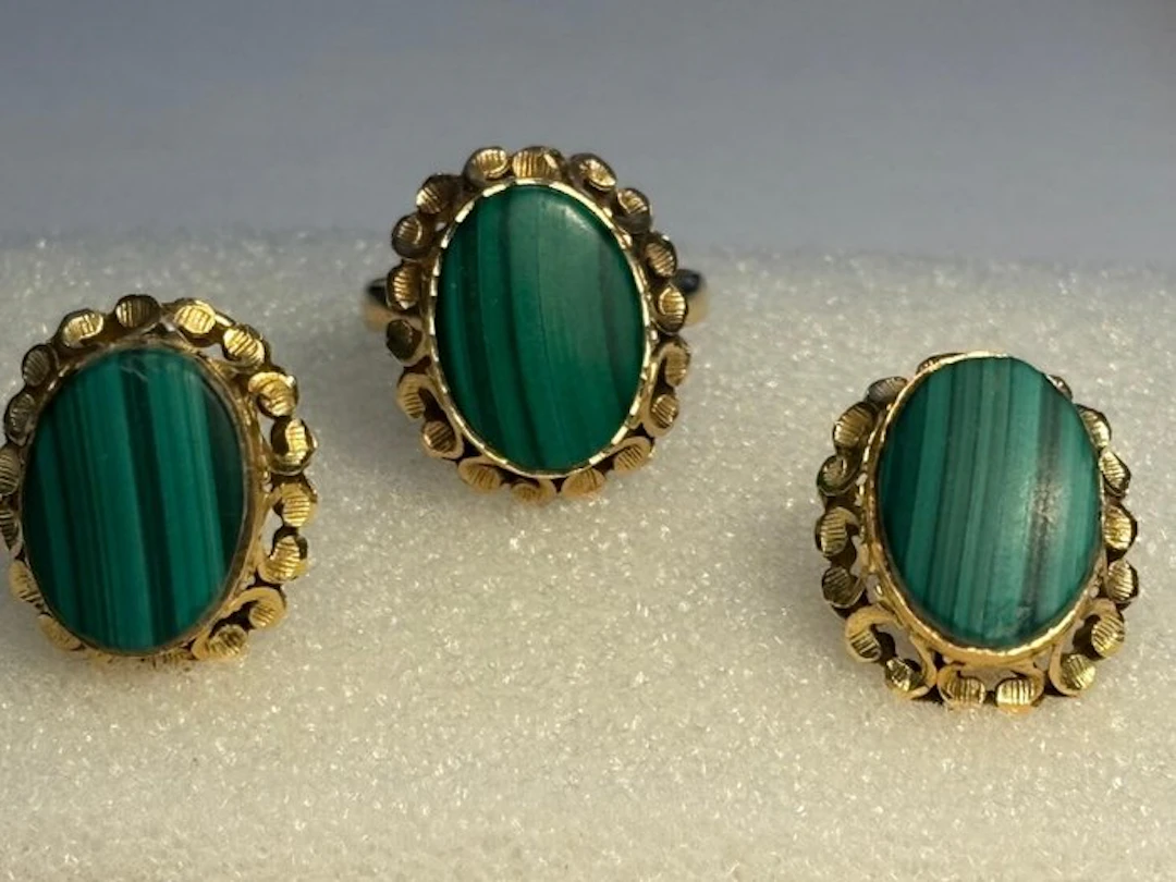 2 piece jewellery set - 18 kt. Yellow gold