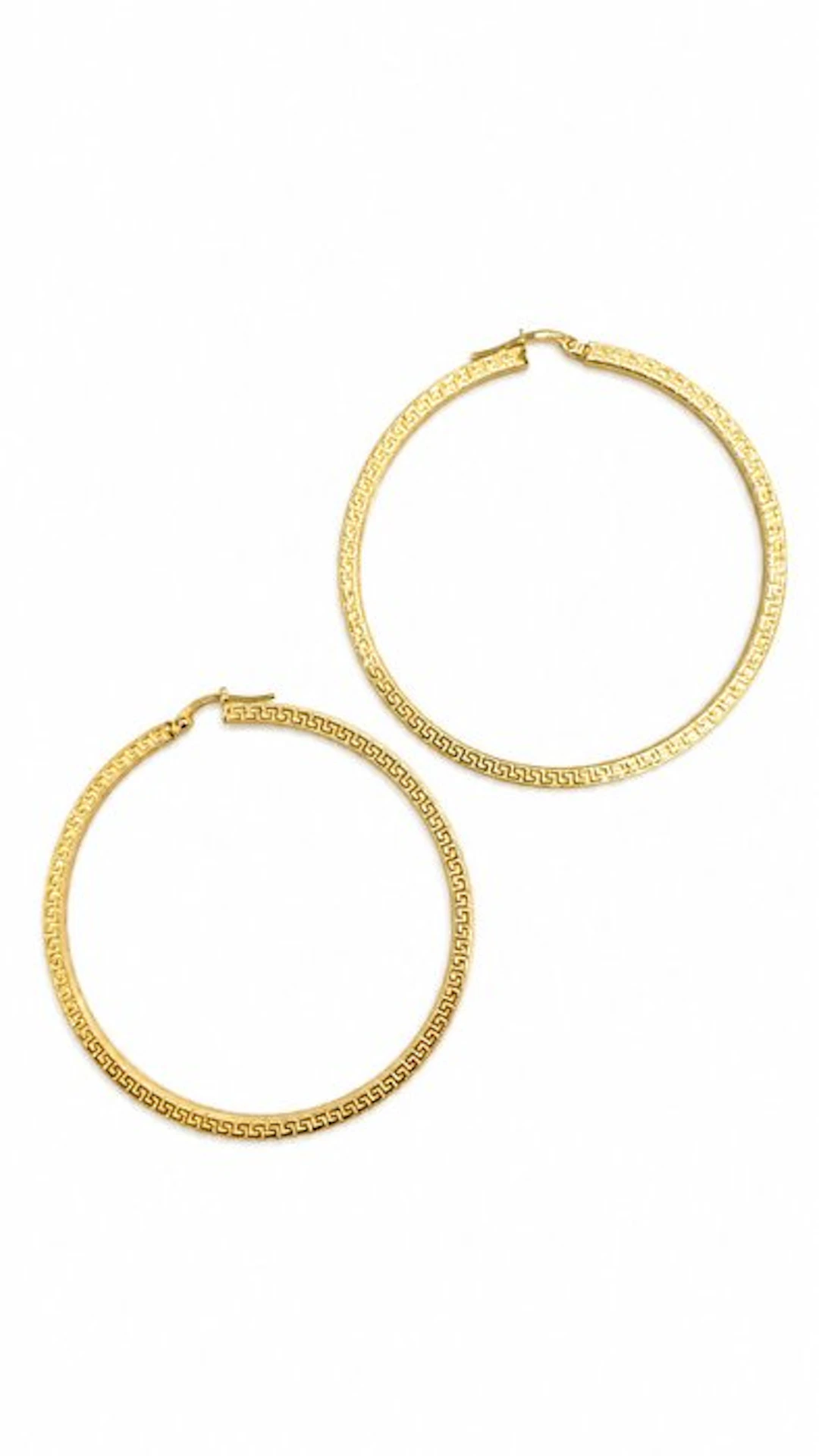 Earrings - 18 kt. Yellow gold - Or. with Greek letters 3.3/3.4 gr