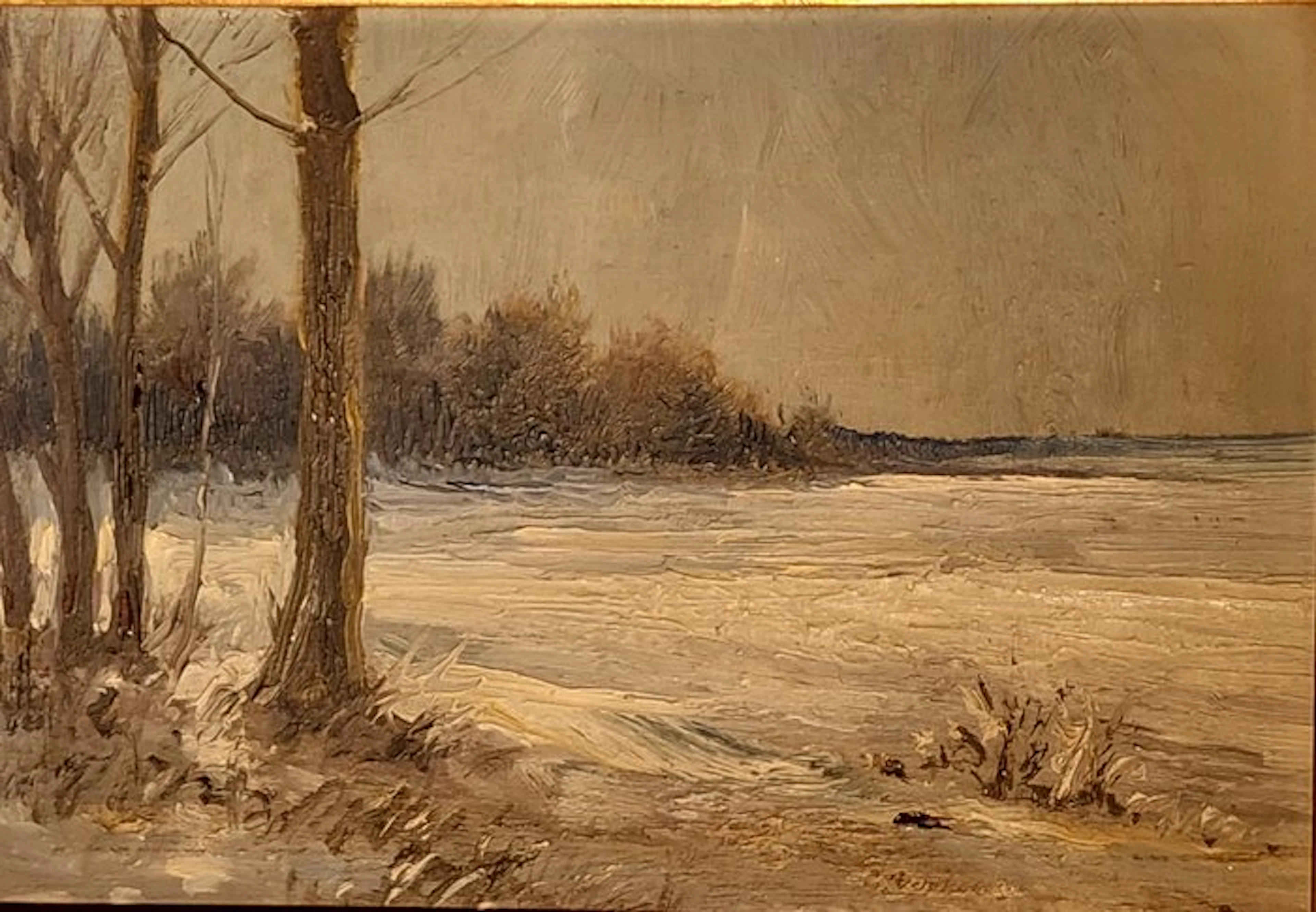 G. Verhoeven (XX) - Winterlandschap