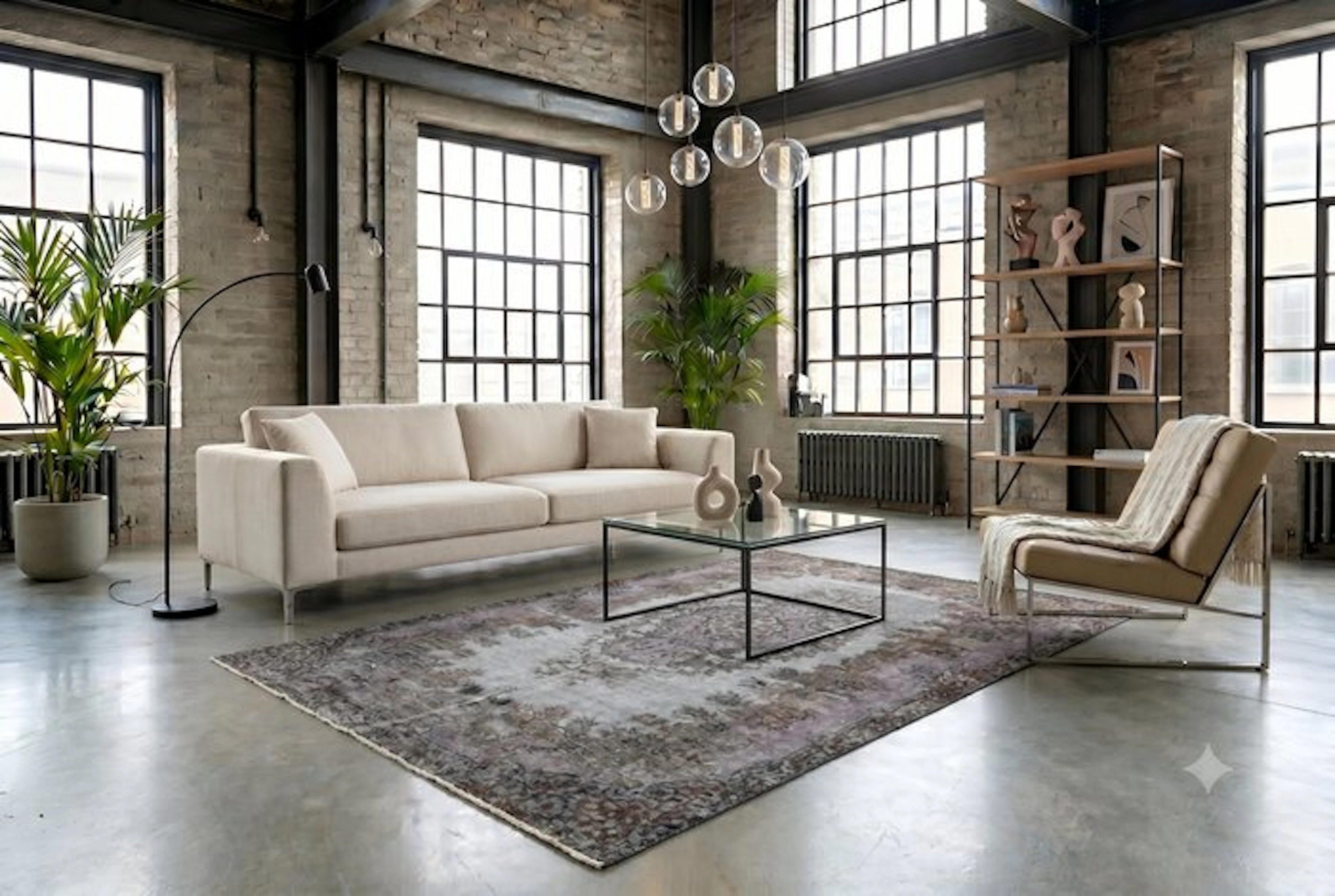 Grey vintage - Rug - 250 cm - 165 cm - with certificate