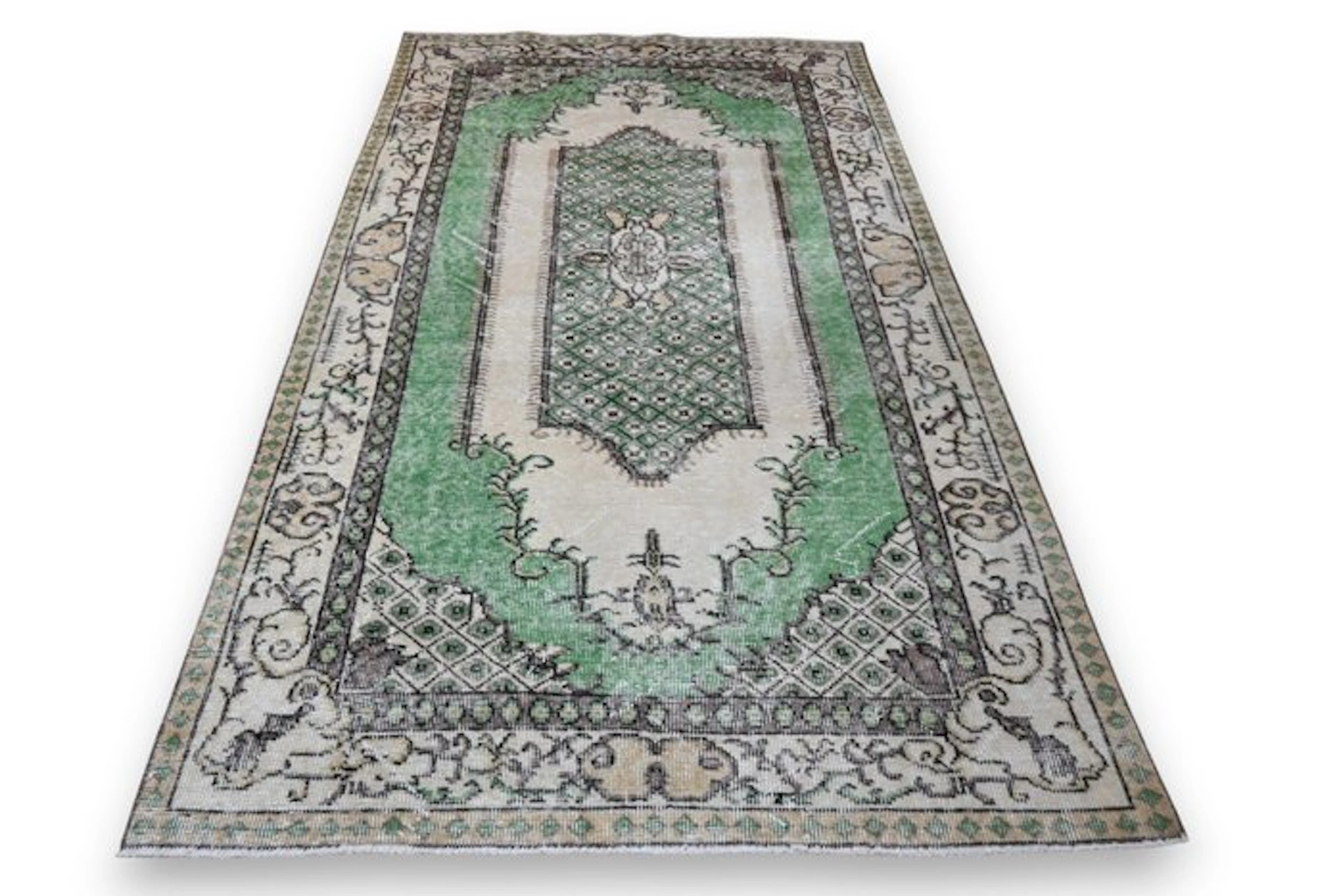 Green vintage - Rug - 205 cm - 105 cm - with certificate