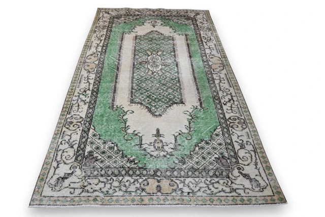 Green vintage - Rug - 205 cm - 105 cm - with certificate