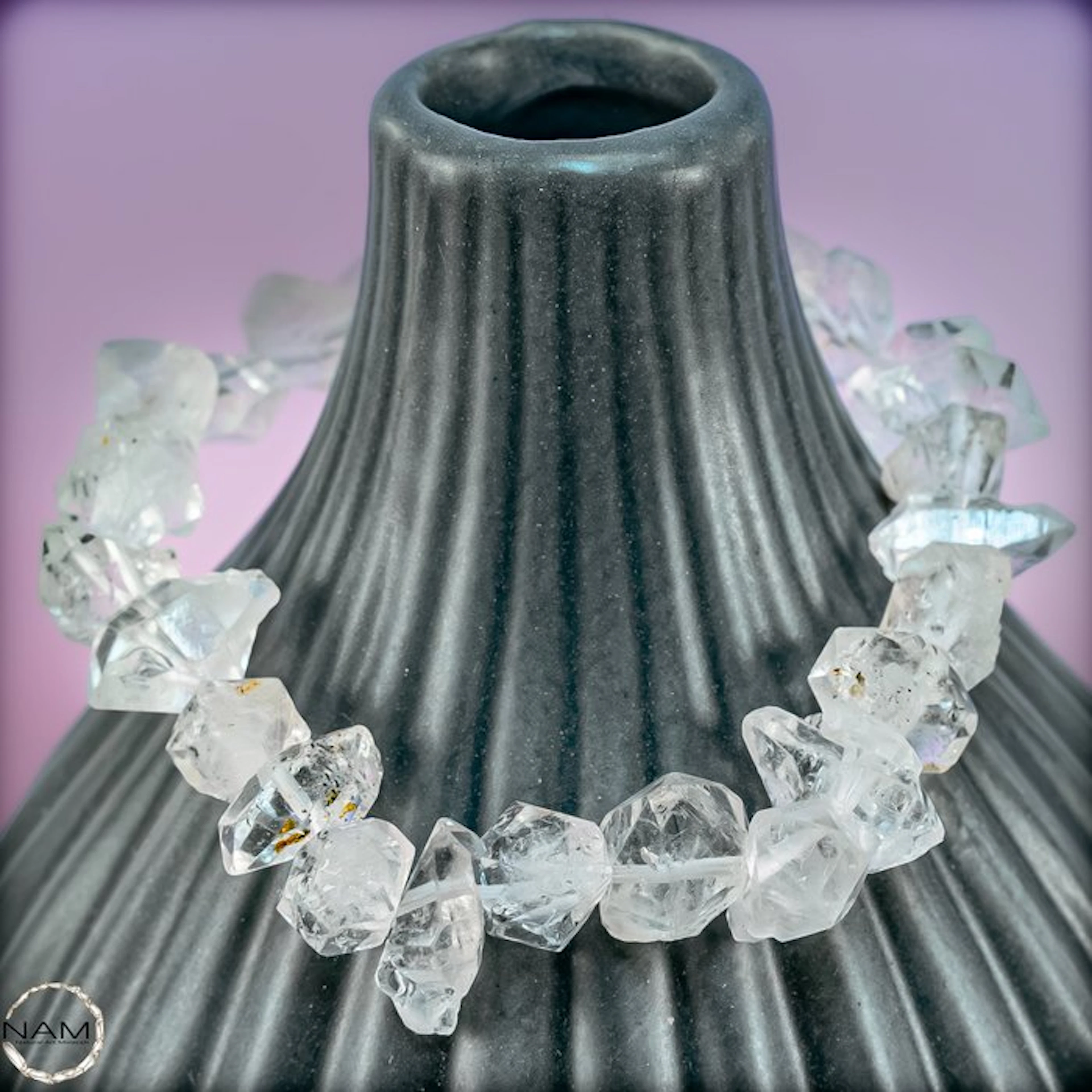 Sehr seltenes natürliches Herkimer Diamant Armband 115ct- 23 g