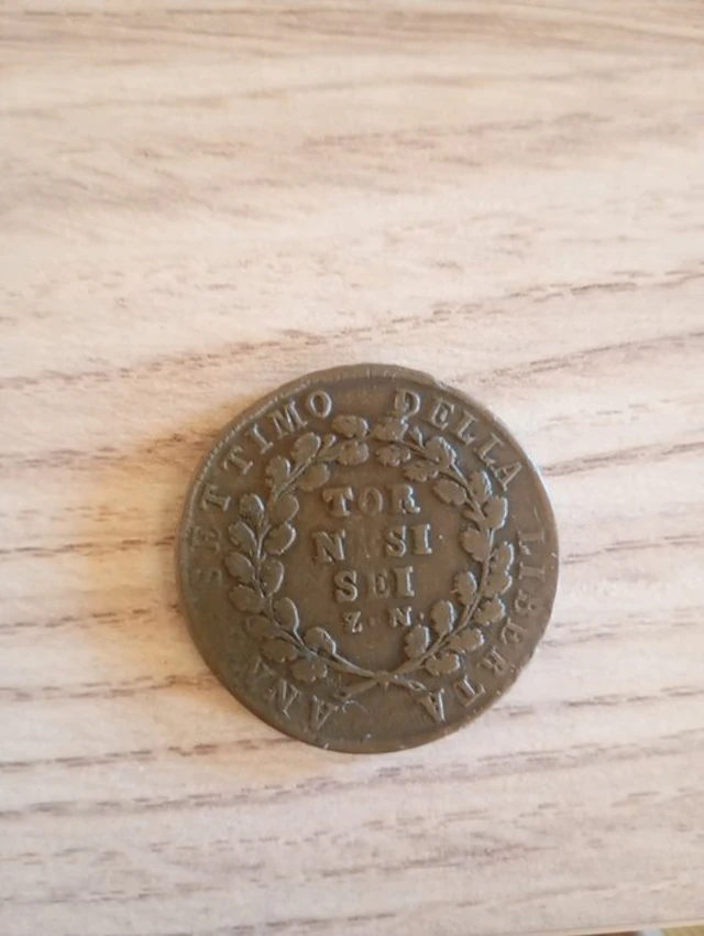 Italy, Neapolitan Republic 6 Tornesi 1799 Sigla ZN - R2