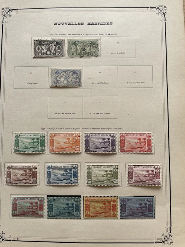 New Hebrides - superbe collection de timbres