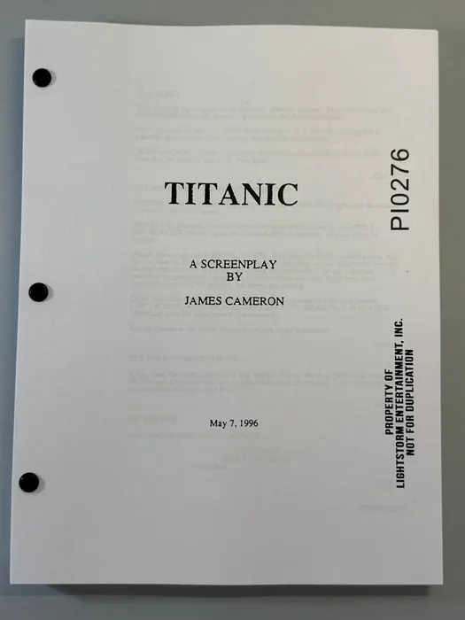 Titanic Script Example Titanic (1997) - Full screenplay and script review - Lightstorm ...