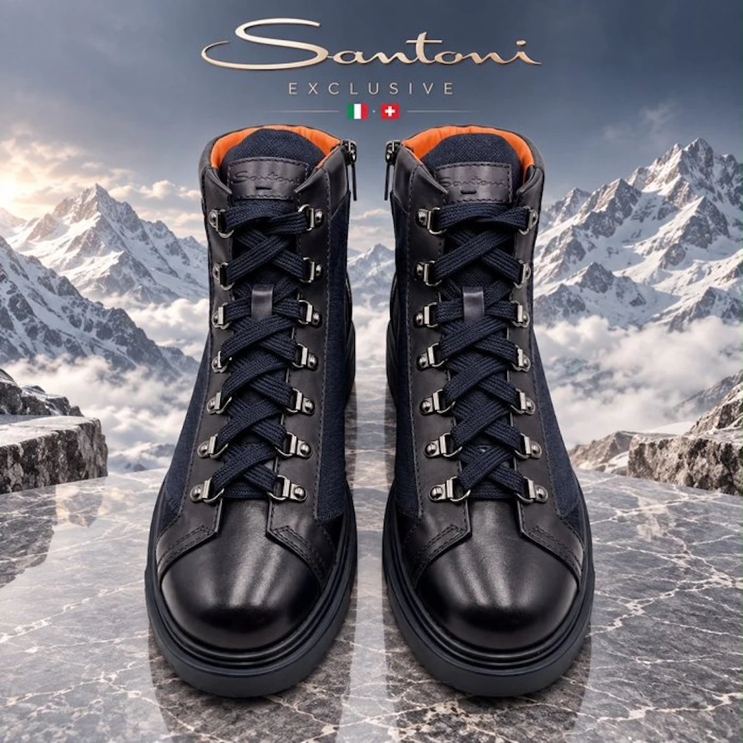 Santoni - Wellington boots - Size: EU 44 - New in box