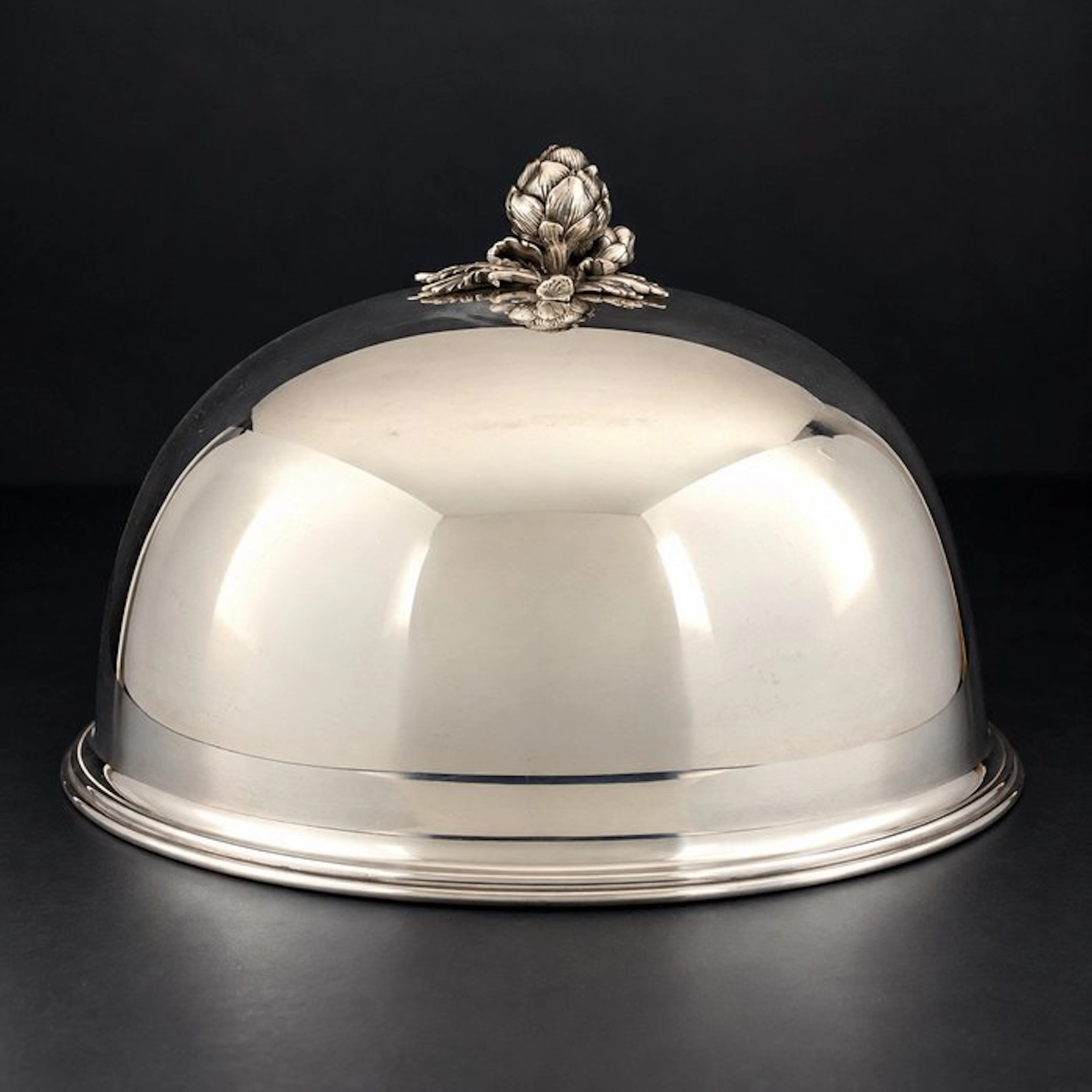 Bell jar - Antique - Silverplated - 1910-1920 - Serving Cloche L40cm
