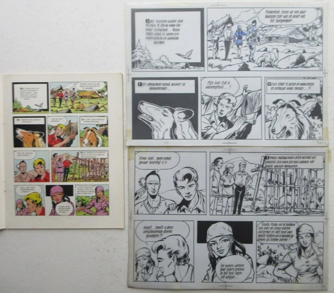 Bessy 85 - Originele pagina (p.7) - De drie vlechten - 1 original page - 1970