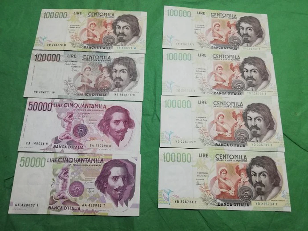 Italy. - 8 Banknotes - Various Dates (No reserve price)