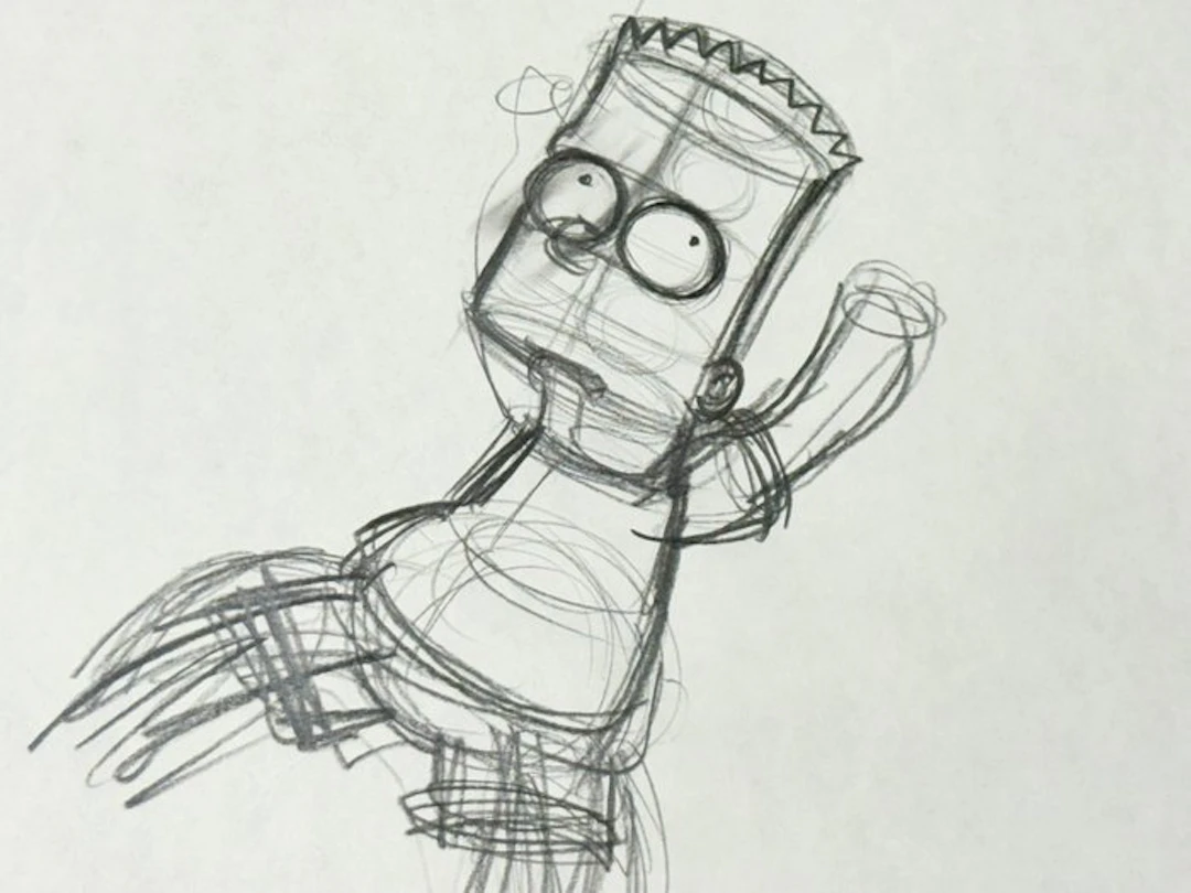 Gracie Films (1992) - Original Animation Drawing of Bart Simpson