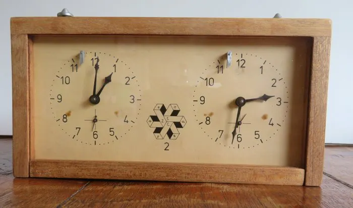 Chess Clock - Wood - 1950-1960 - Zaanse Chess Clock ZCS