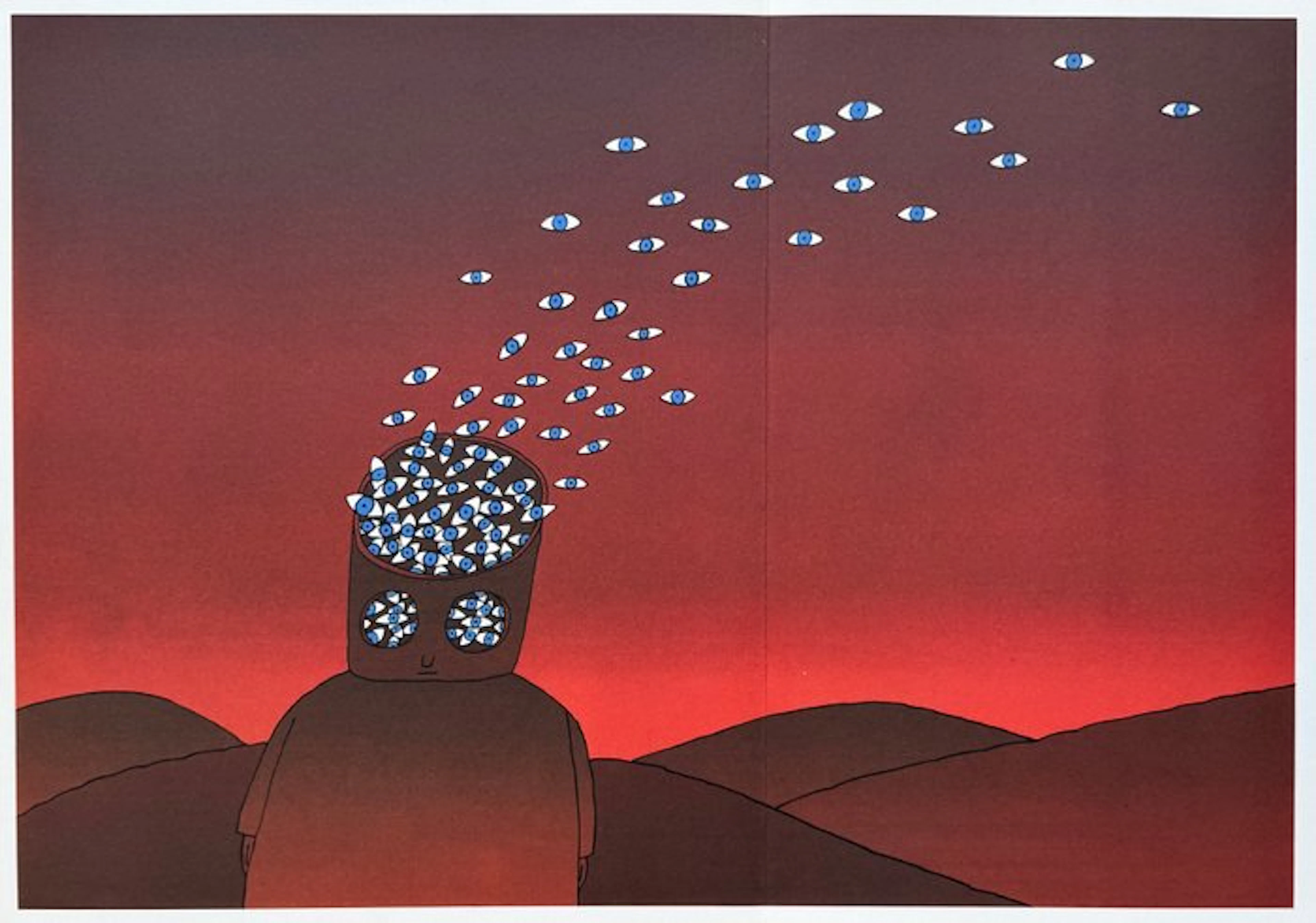Jean-Michel Folon (1934-2005) - Homme cosmique