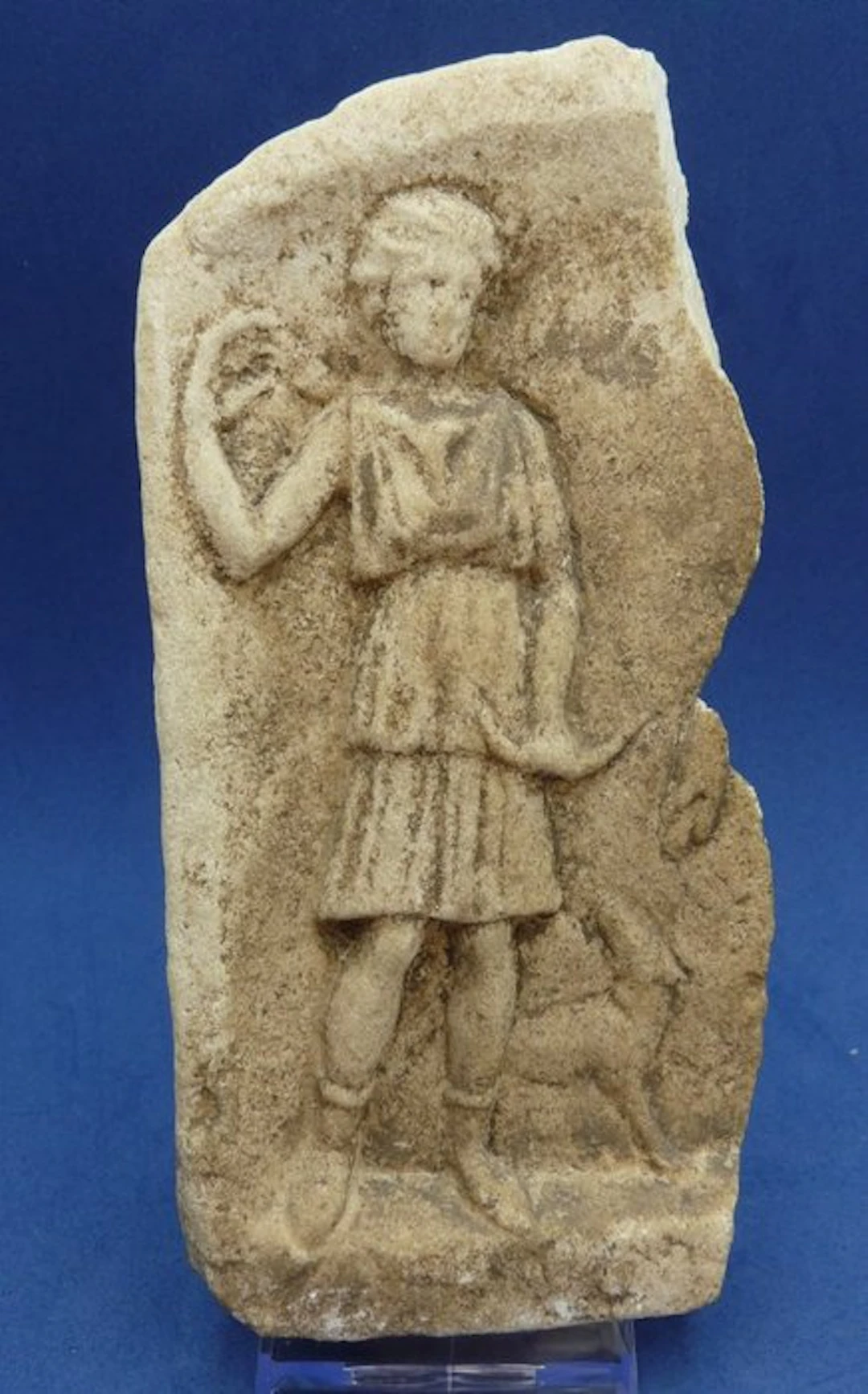 Ancient Roman Marble Relief with the Goddess Diana - 190 mm