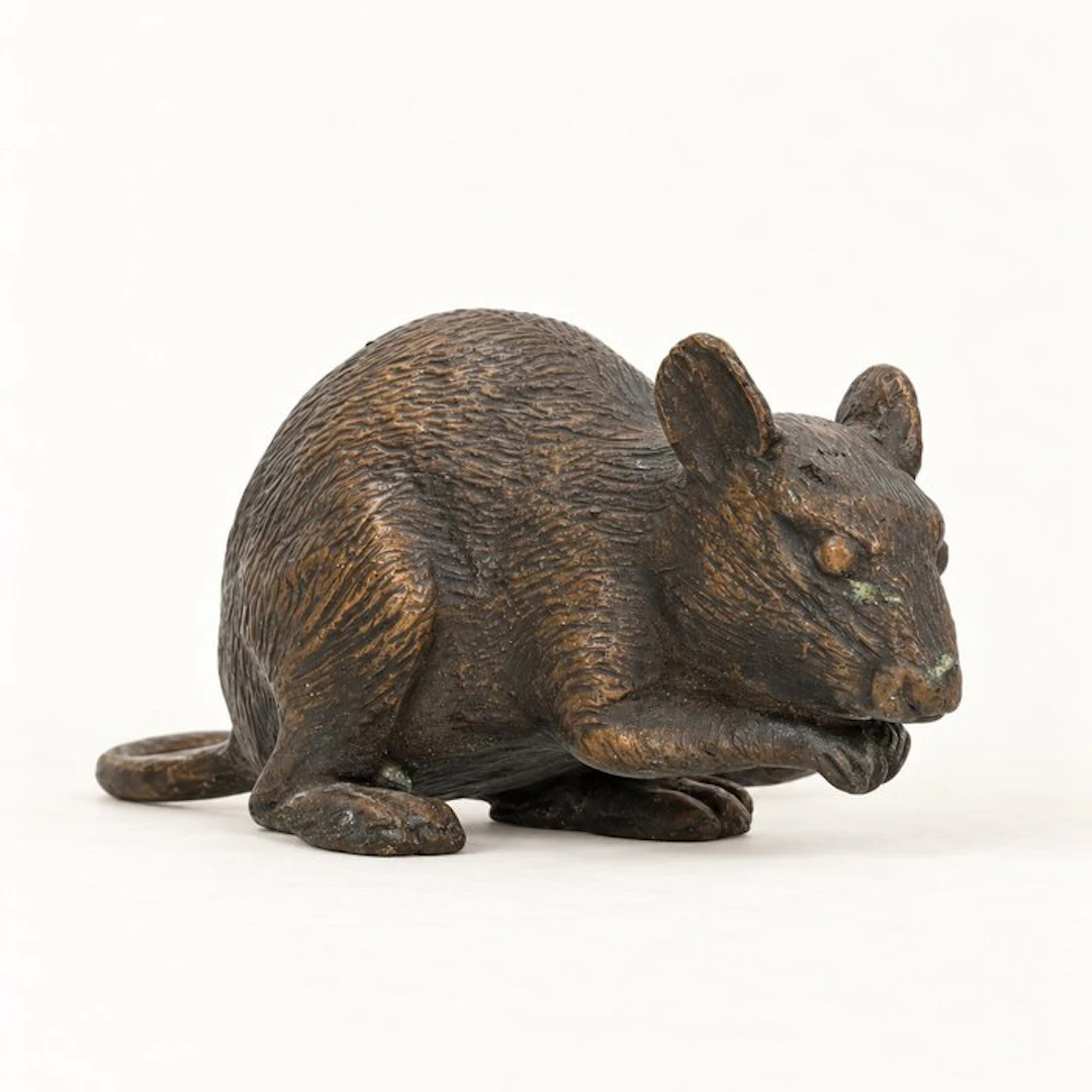 Figurine - Bronzen rat - Bronze