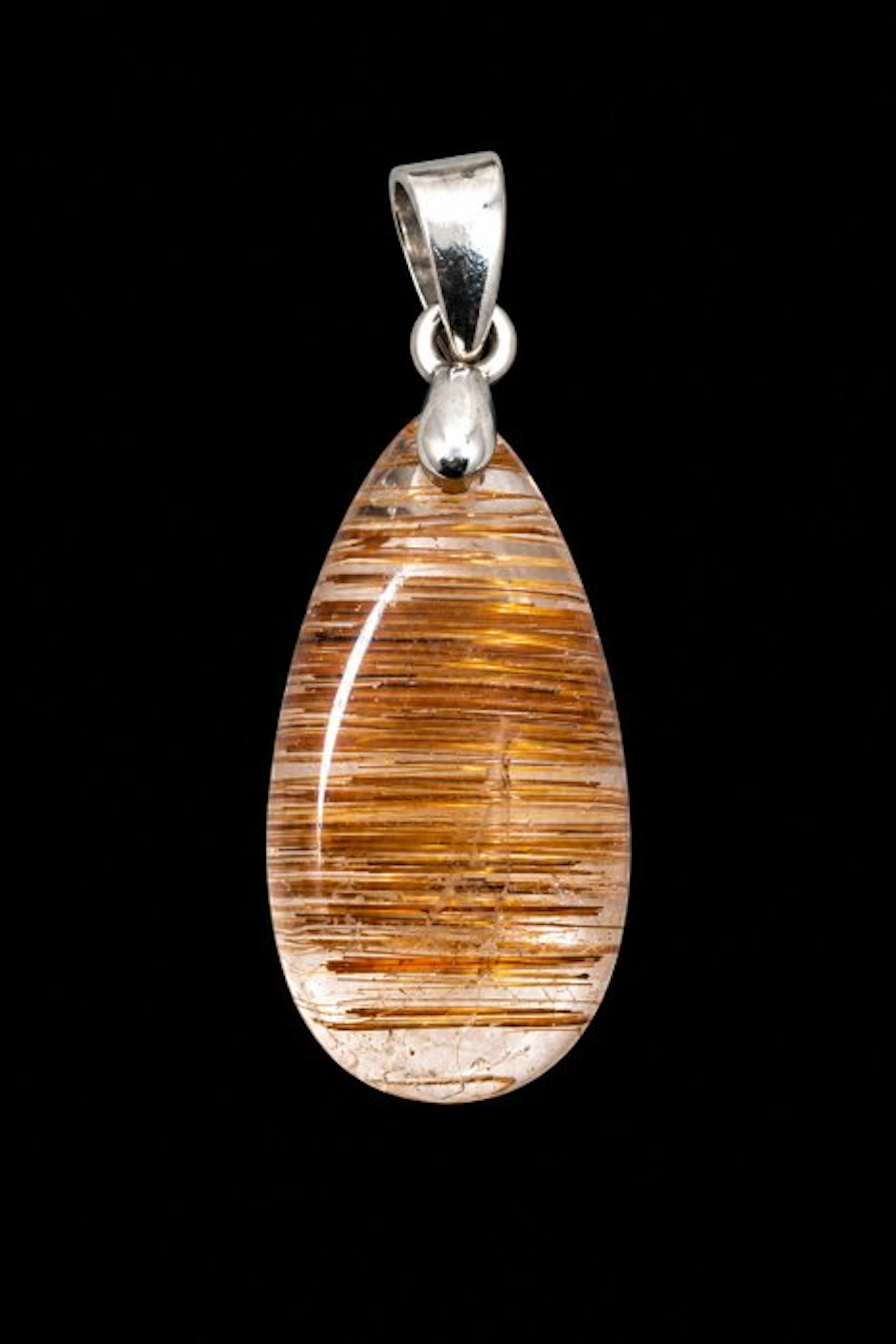 Exquisite Natural Rutile Quartz Pendant