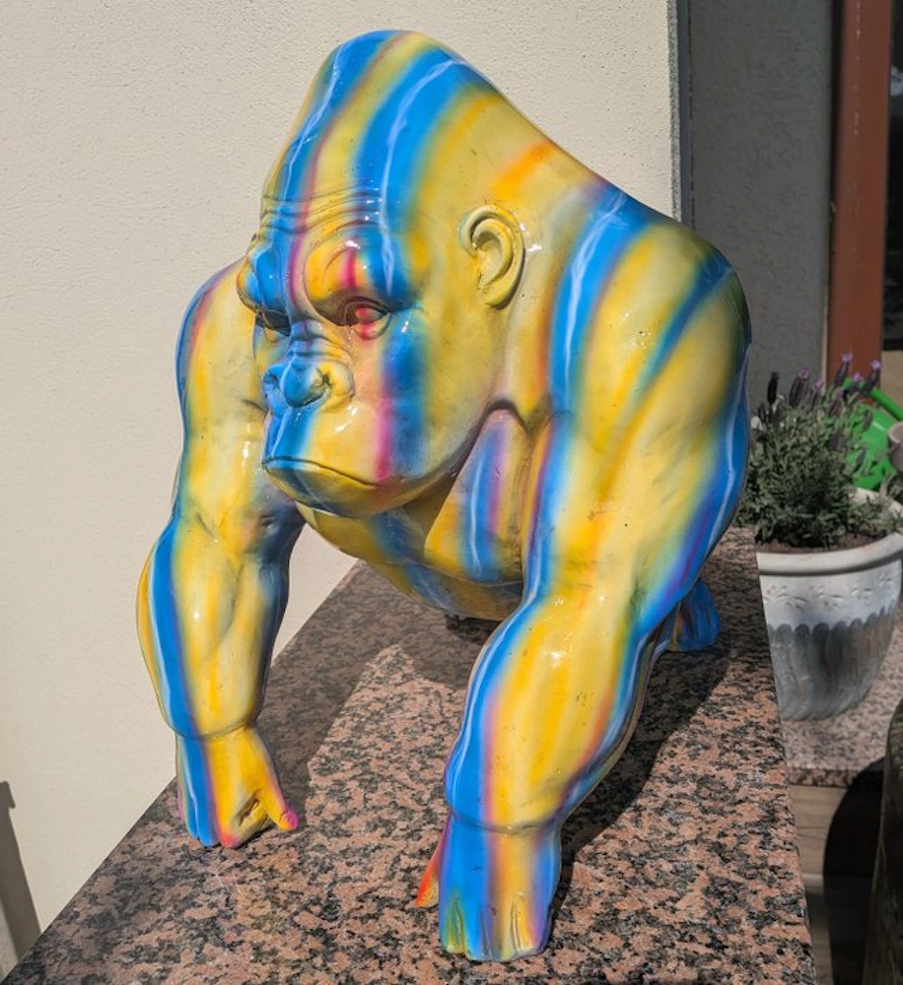 Figure - King Kong - unique - Cold painted bronze