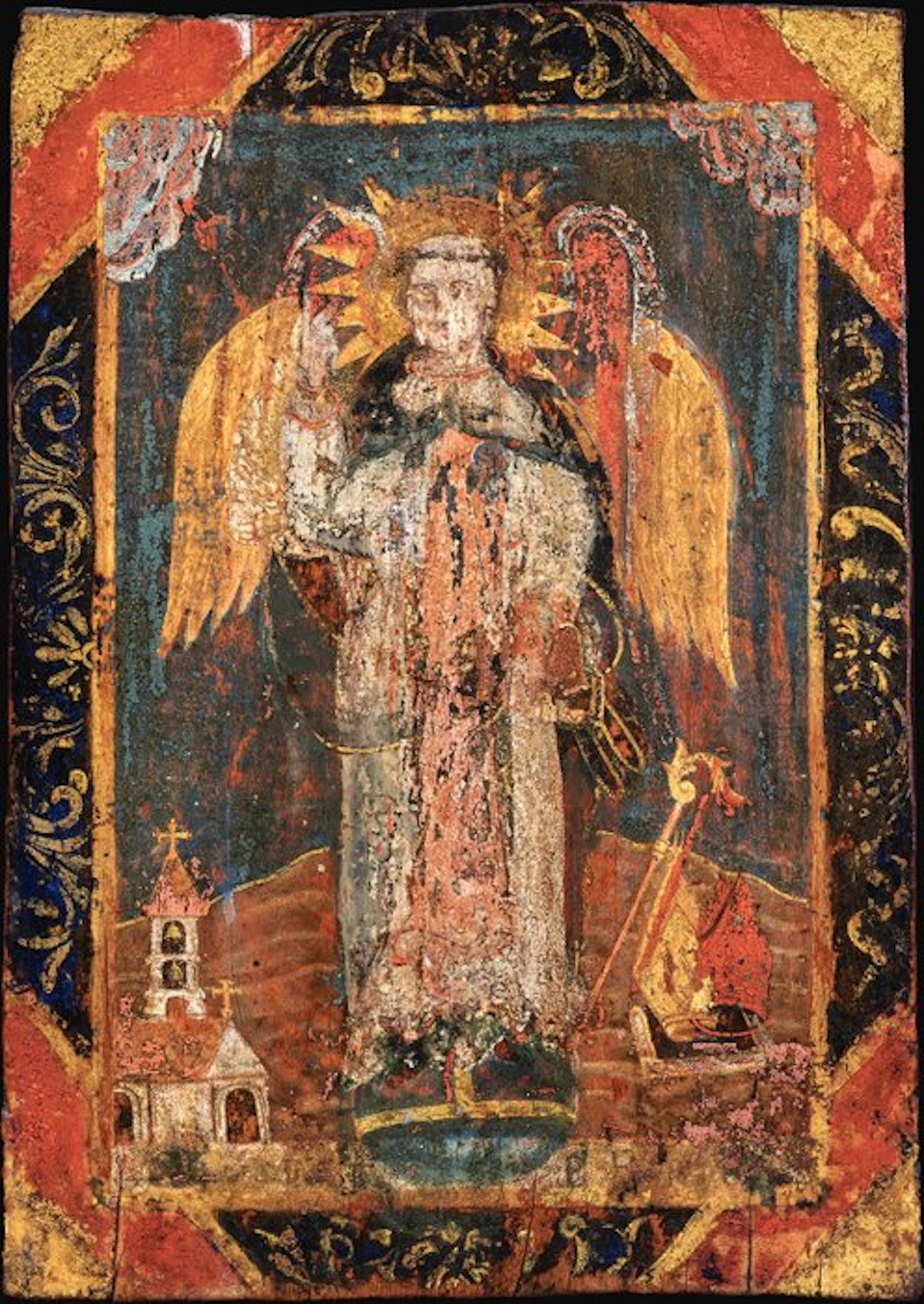 Cuzco School (XVII-XVIII) - San Vicente Ferrer als Engel...