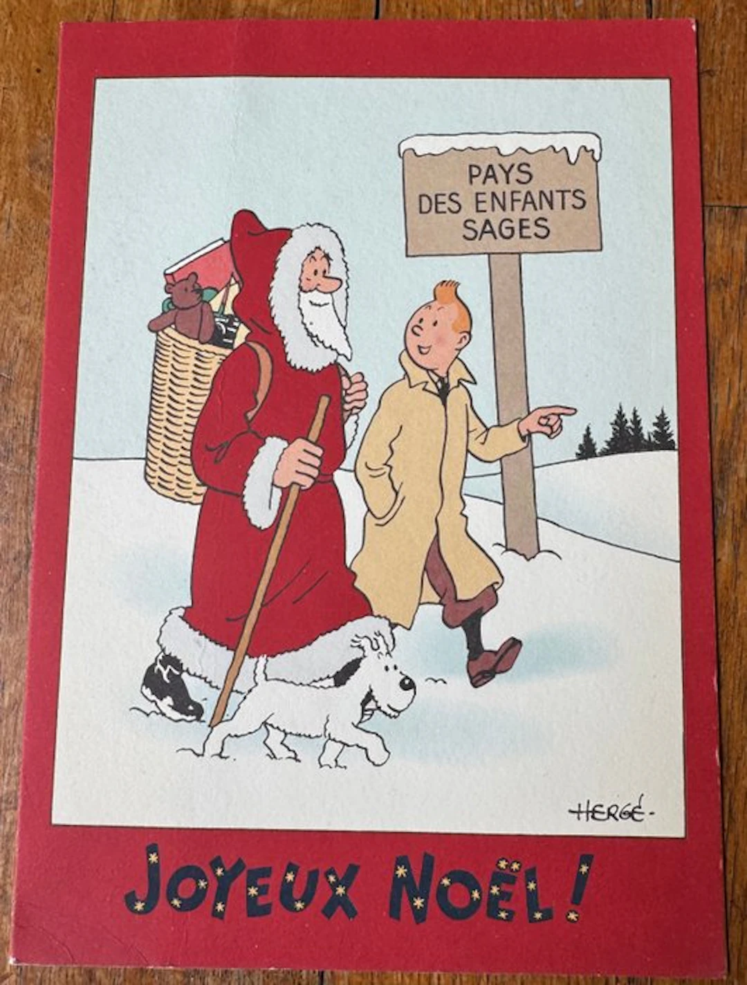 Tintin - 1 Various merchandise objects - Carte de vœux 1998 signée - 1998