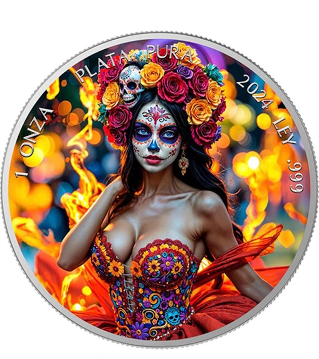 Mexico. 1 Onza 2024 Carnival - Dia de los Muertos , 1 Oz (.999)