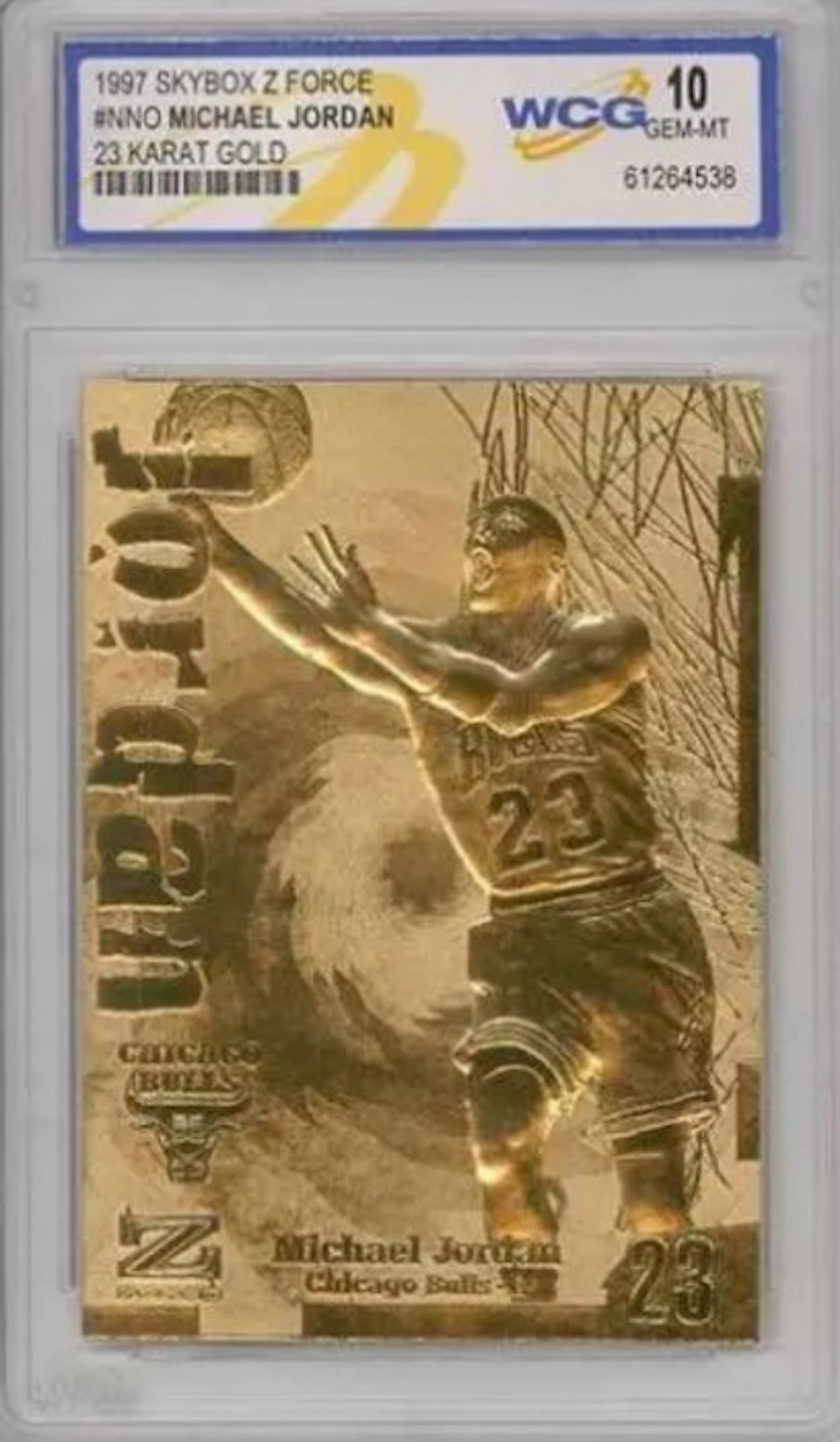 1997/98 Skybox Z-Force, 23KT Gold Michael Jordan - WCG 10 Graded card