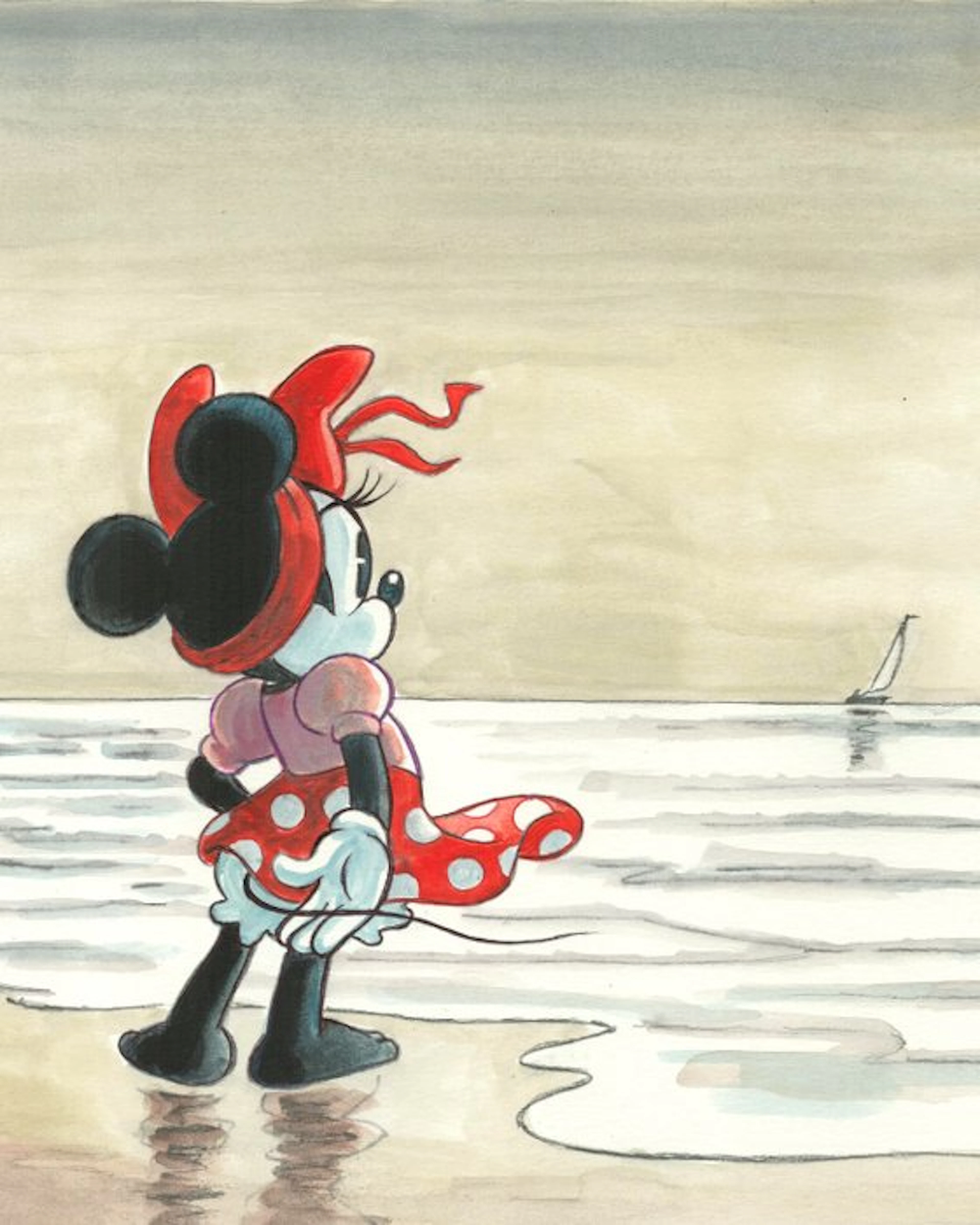 Tony Fernandez - Minnie by the Ocean - Unique Original...