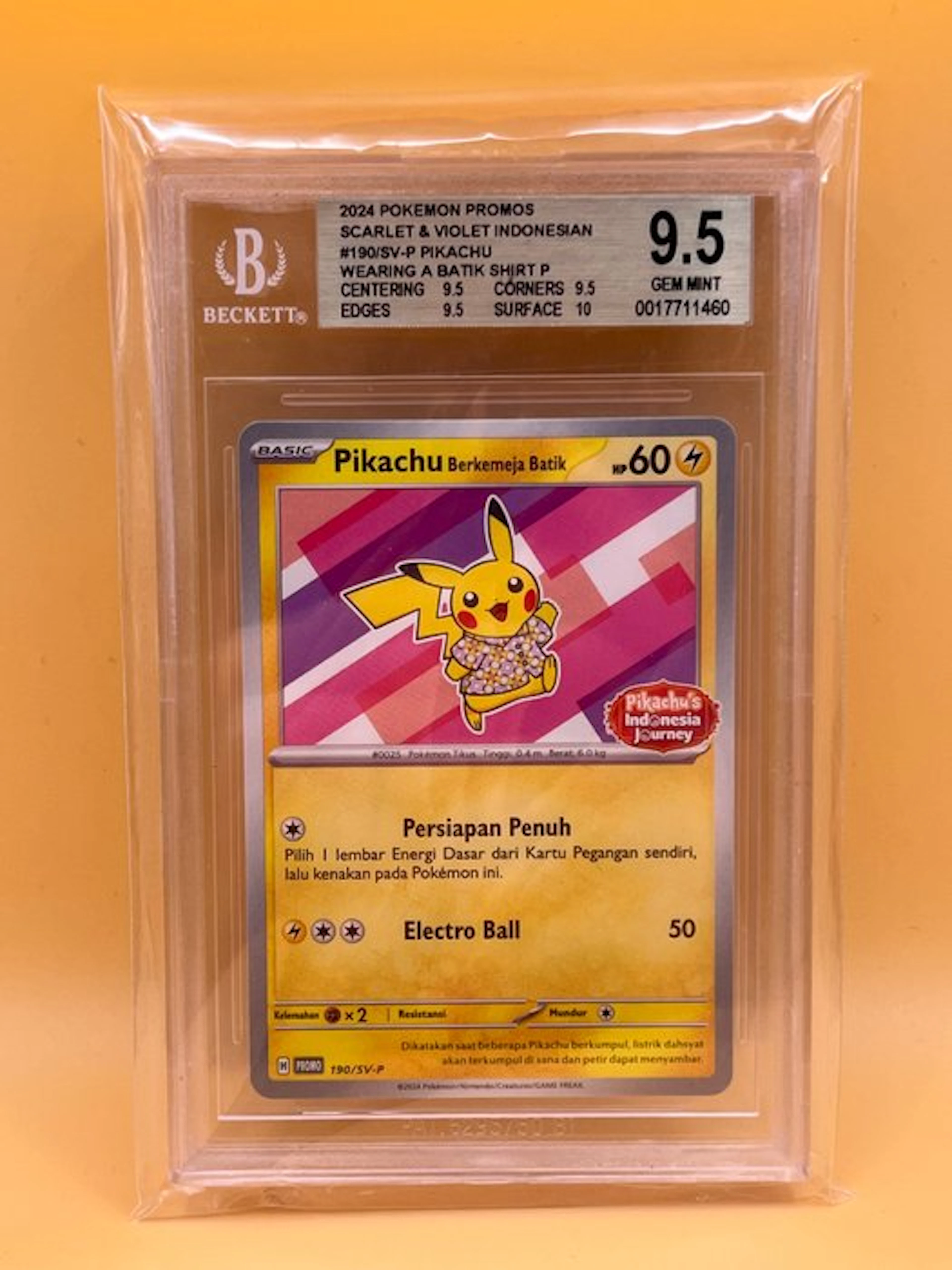 Pokémon Graded card - Pikachu 190/SV-P Promo card...