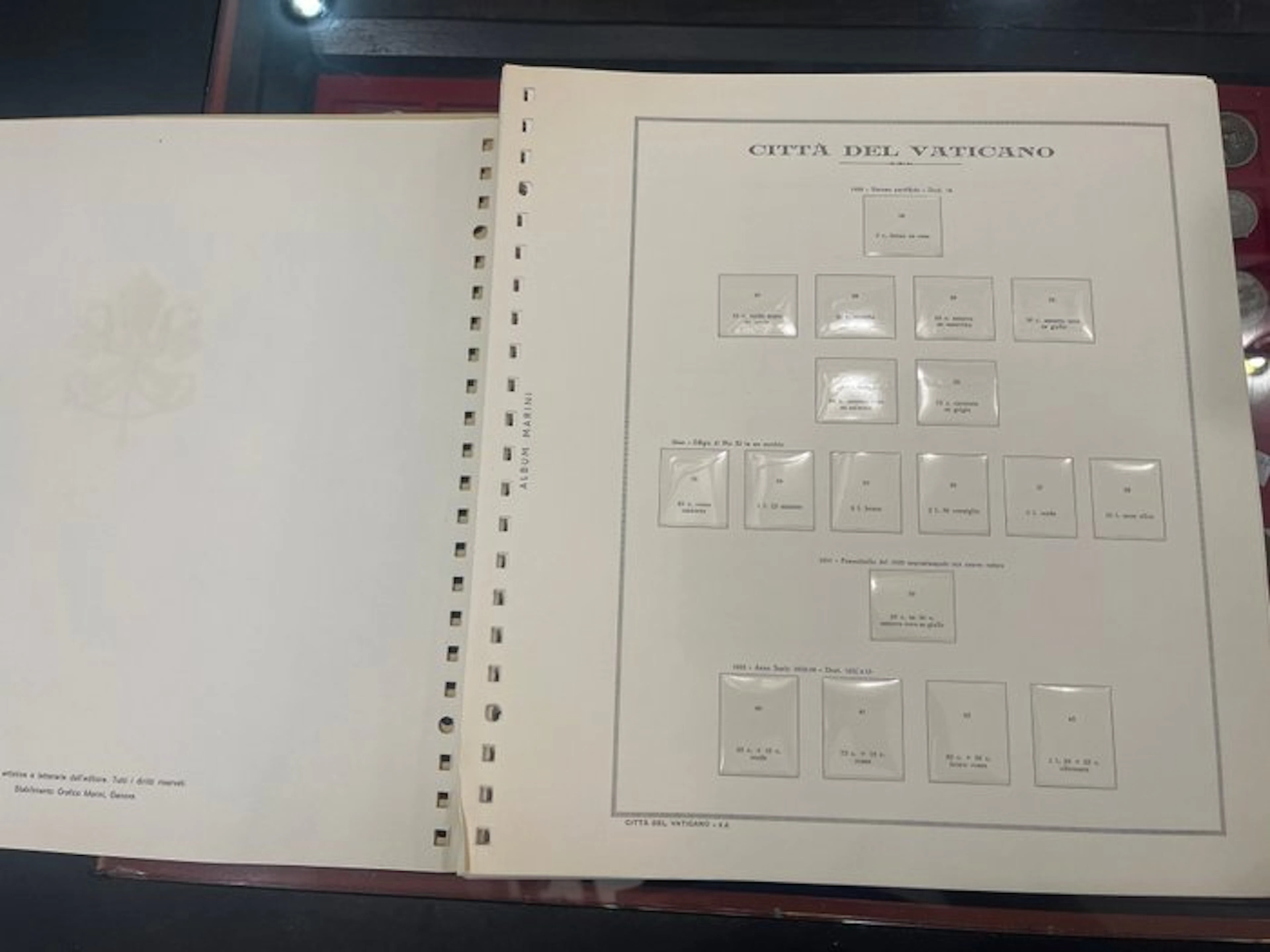 Vatican City - Vatican marine sheets used for stamps from 1929 to 1978