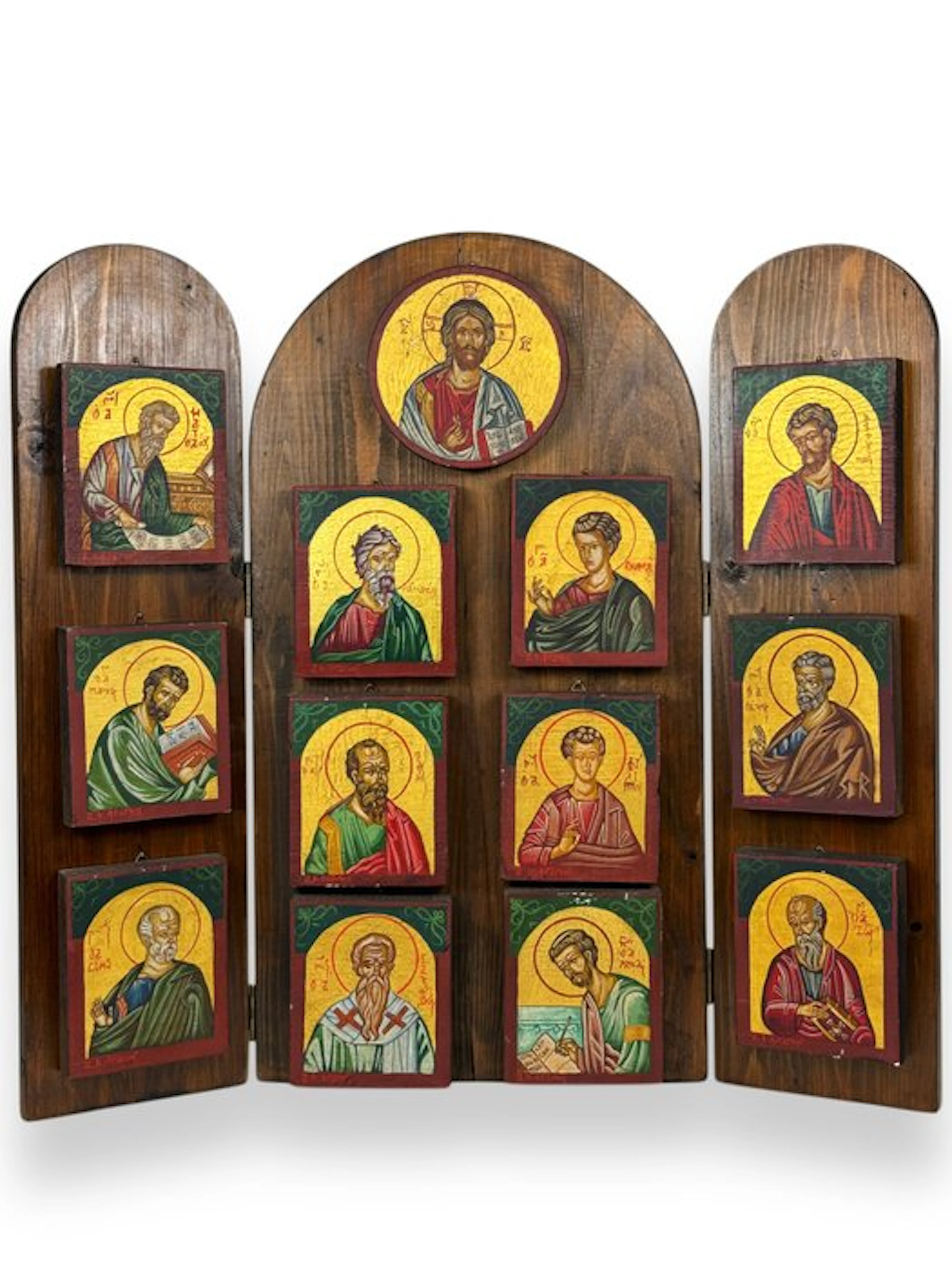 Triptych - Christ Pantocrator and the Twelve Apostles...
