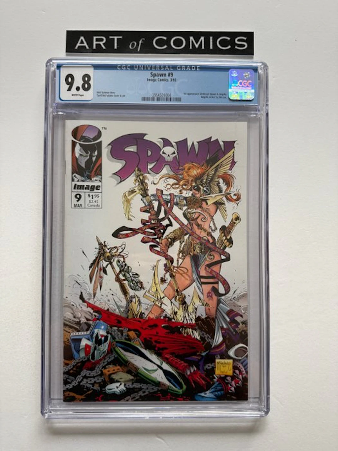Spawn #9 - CGC 9.8 - 1st Appearance Angela & Medieval...