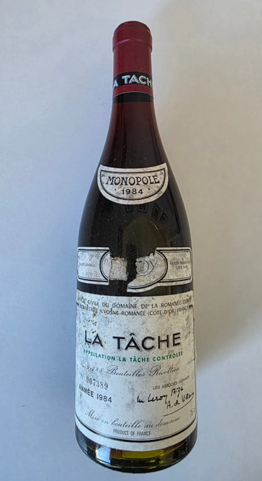 1984 Domaine de la Romanée-Conti - La Tâche Grand Cru - 1 Bottle (0.75L)