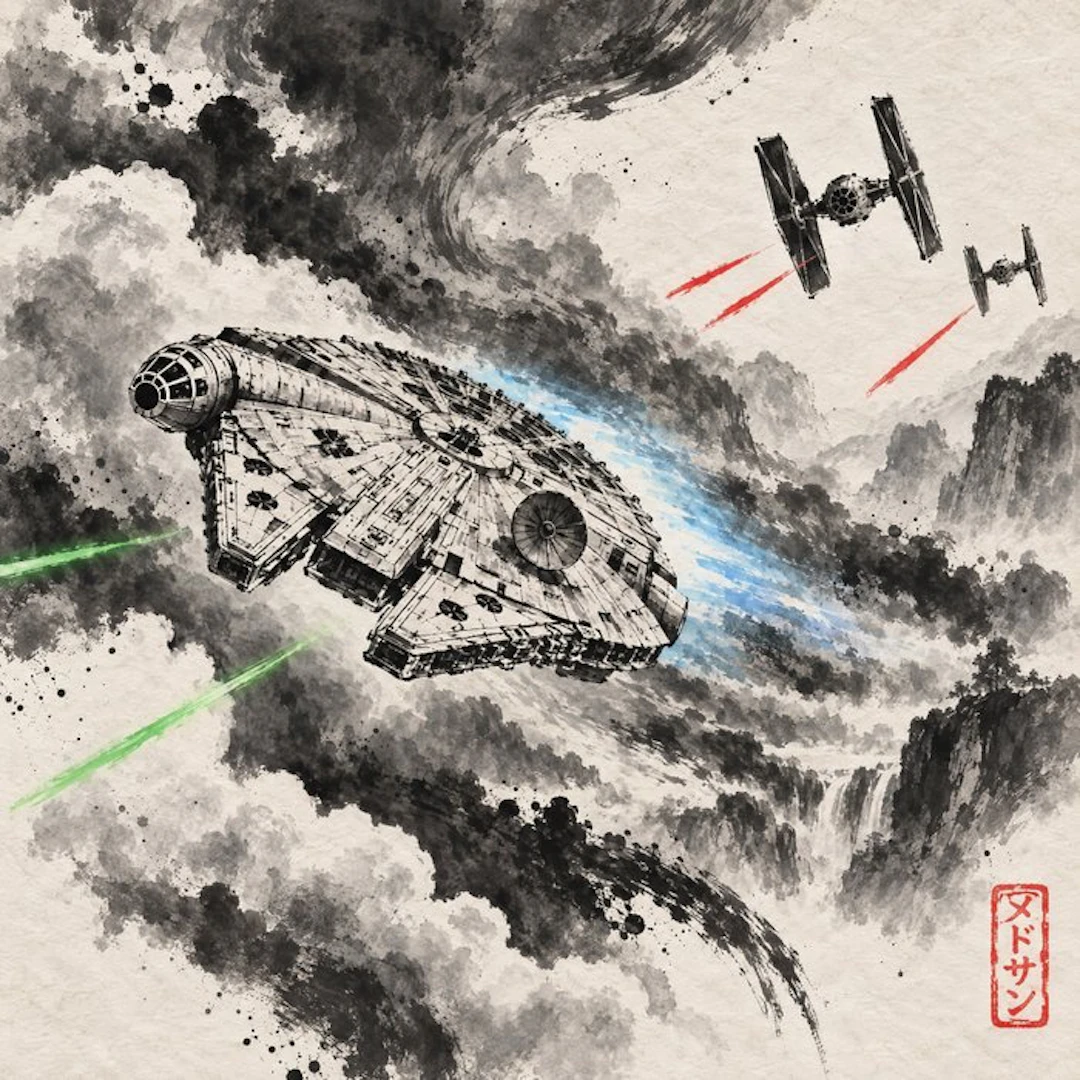MEDSAN - Millennium Falcon Over the Clouds (雲海のミレニアム・ファルコン) - UNIQUE WORK