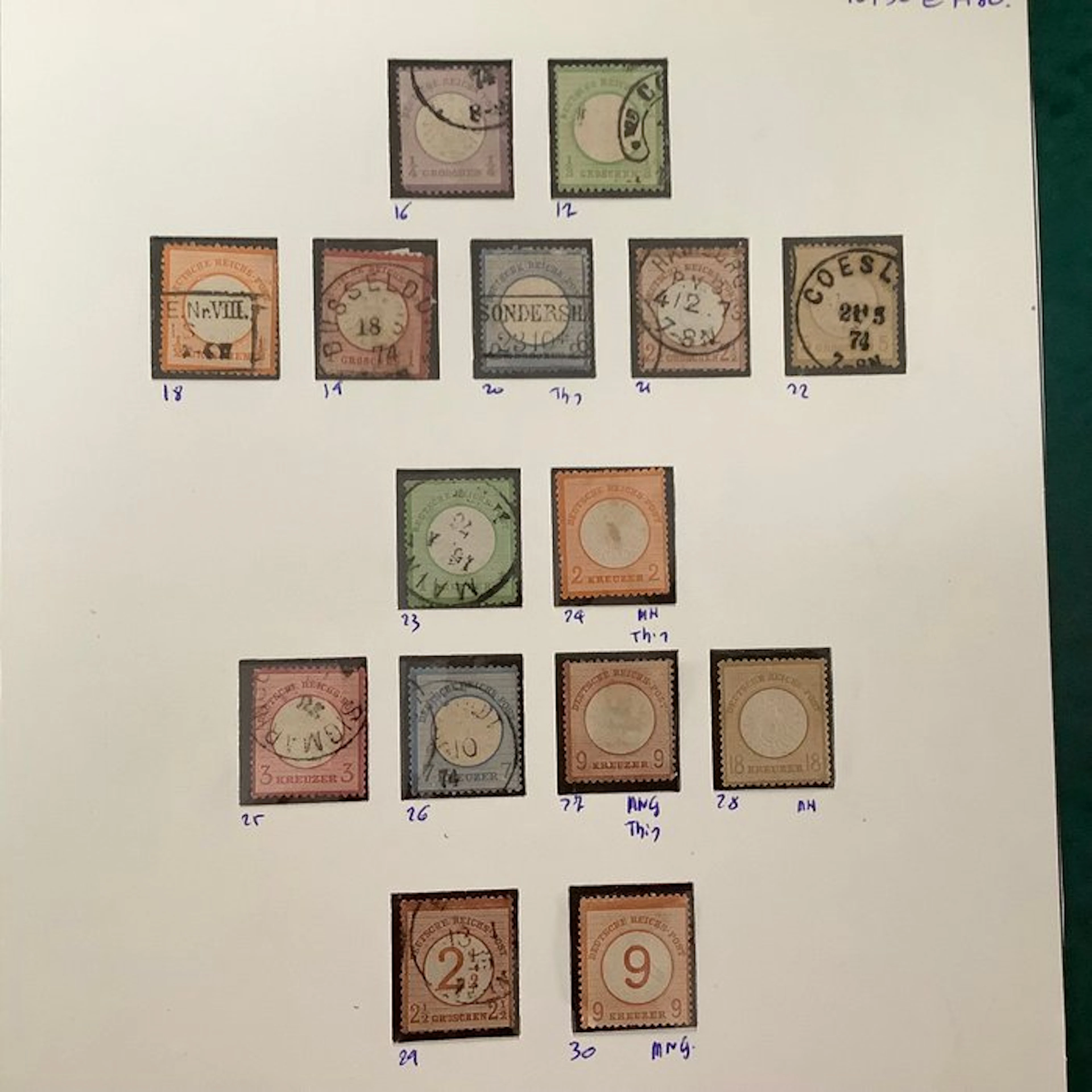 German Empire 1872/1874 - Groot Brutschield: full emission with the correct 2
