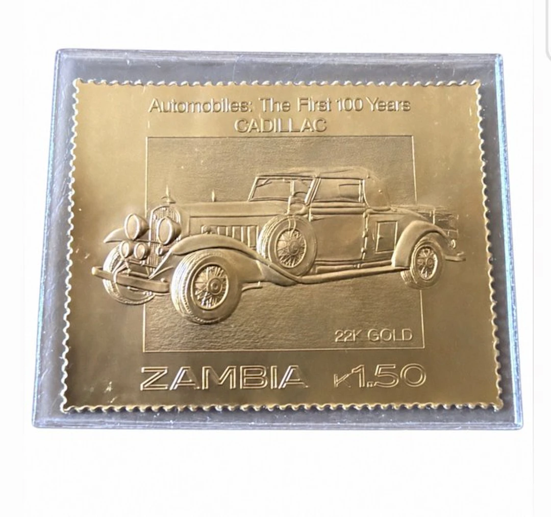 Zambia. Gold medal Cadillac V 16, 1/50 Oz (.917) (No reserve price)