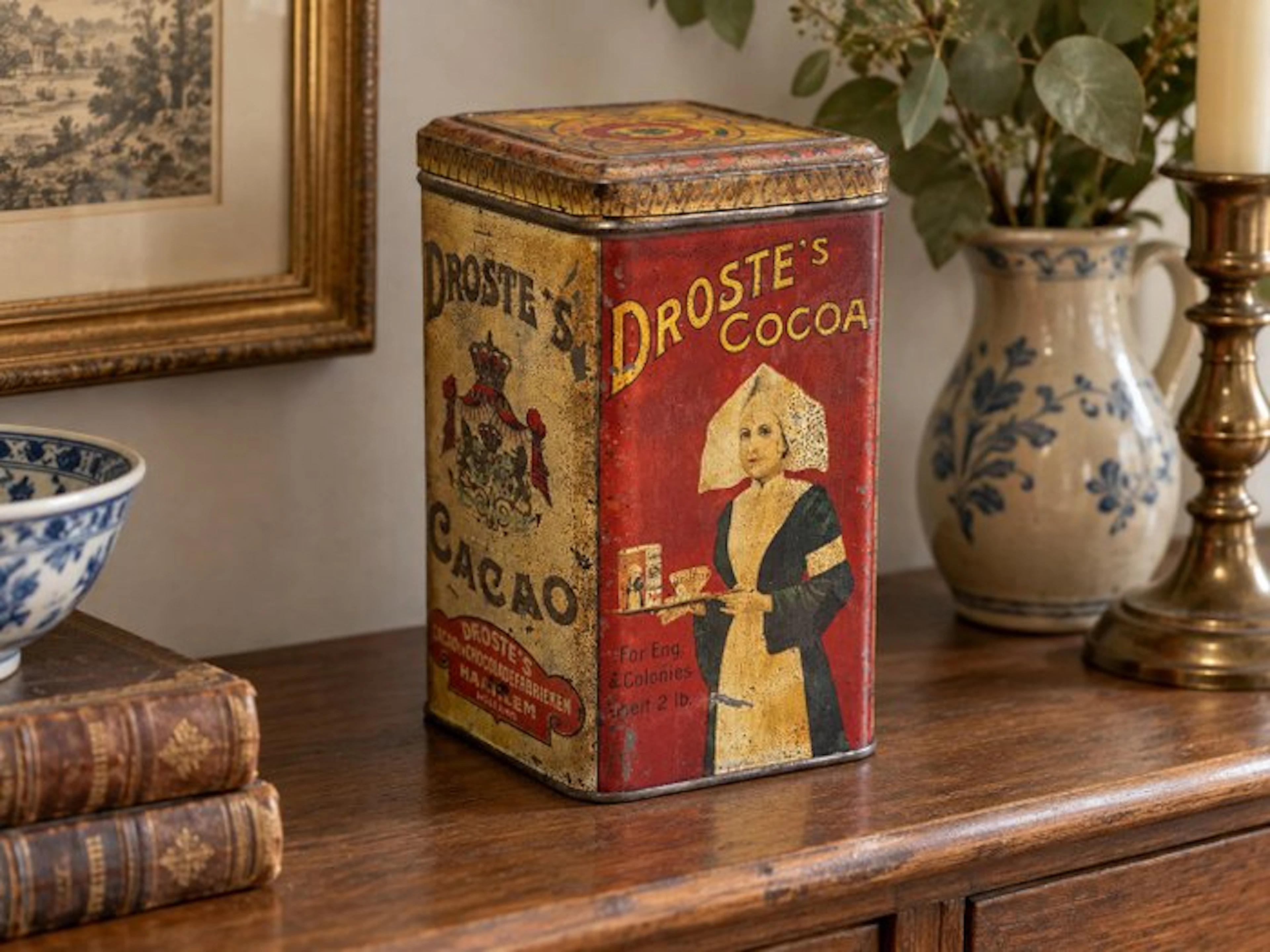 Historisch Droste’s cacaoblik – iconische verpleegster –...