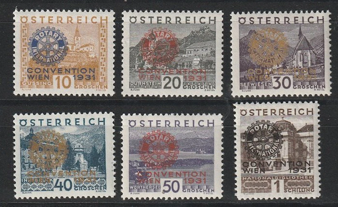 Austria 1931 - Rotary series - Michel 518/523