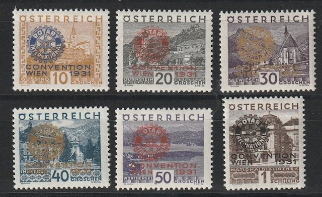 Austria 1931 - Rotary series - Michel 518/523