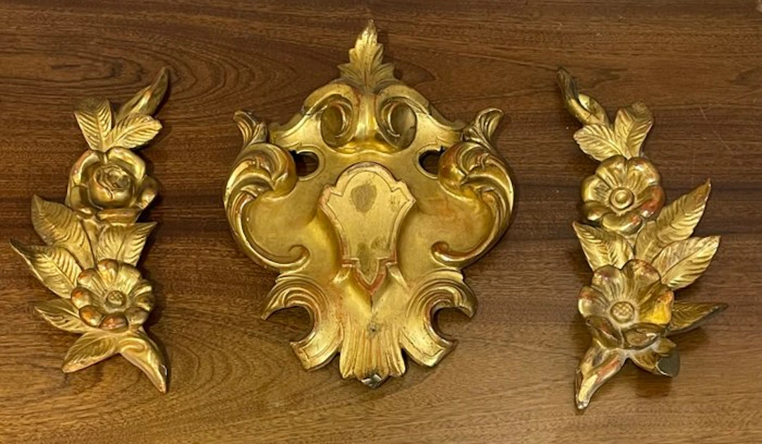 Baroque Triptych (3) - Wood and gold leaf - 1800-1850 - Zecchino gold leaf