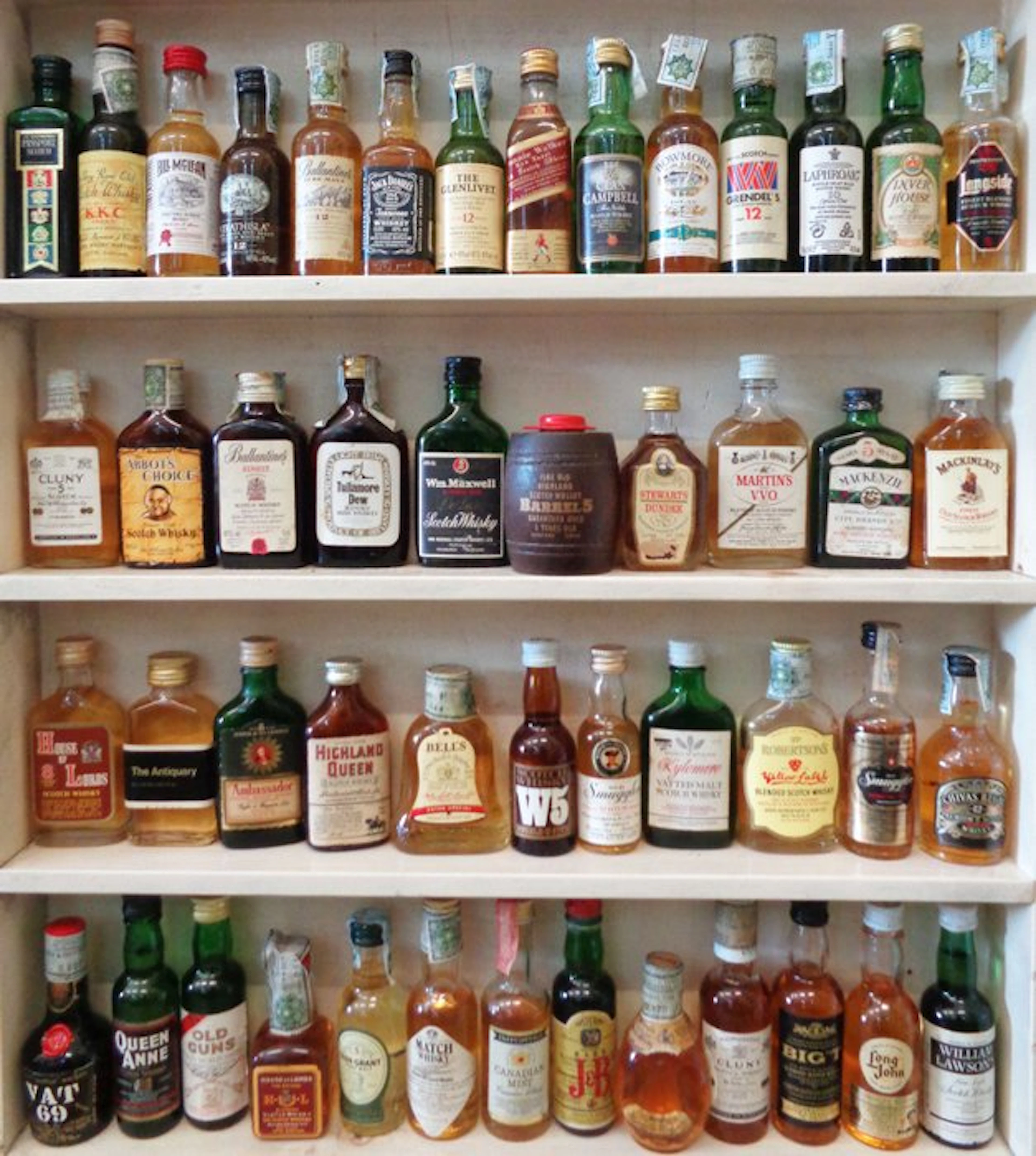 Various Scotch Whisky - Irish - American - Canadian Whiskey - Miniature - b