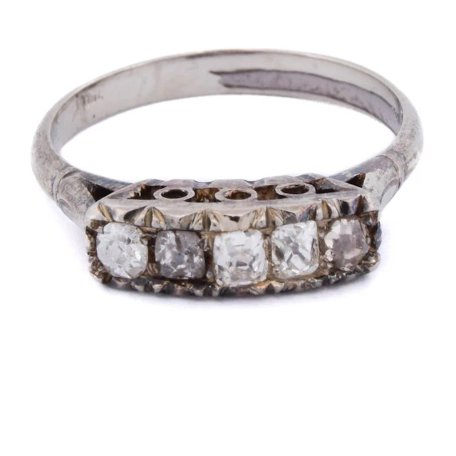 Ring - 18 kt. White gold - 0.50ct. tw. Diamond (Natural)