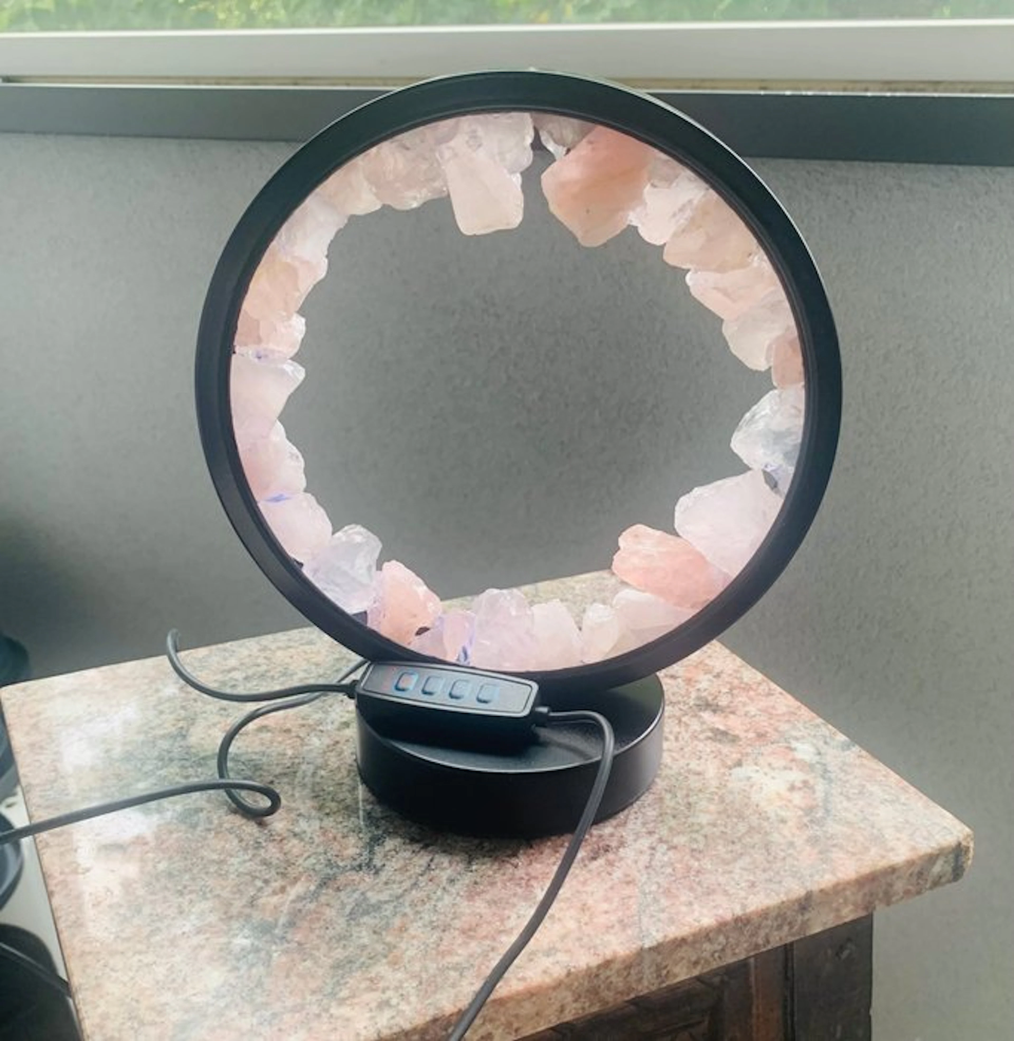 Rose quartz Crystals - Height: 22 cm - Width: 18 cm- 650 g - (1)