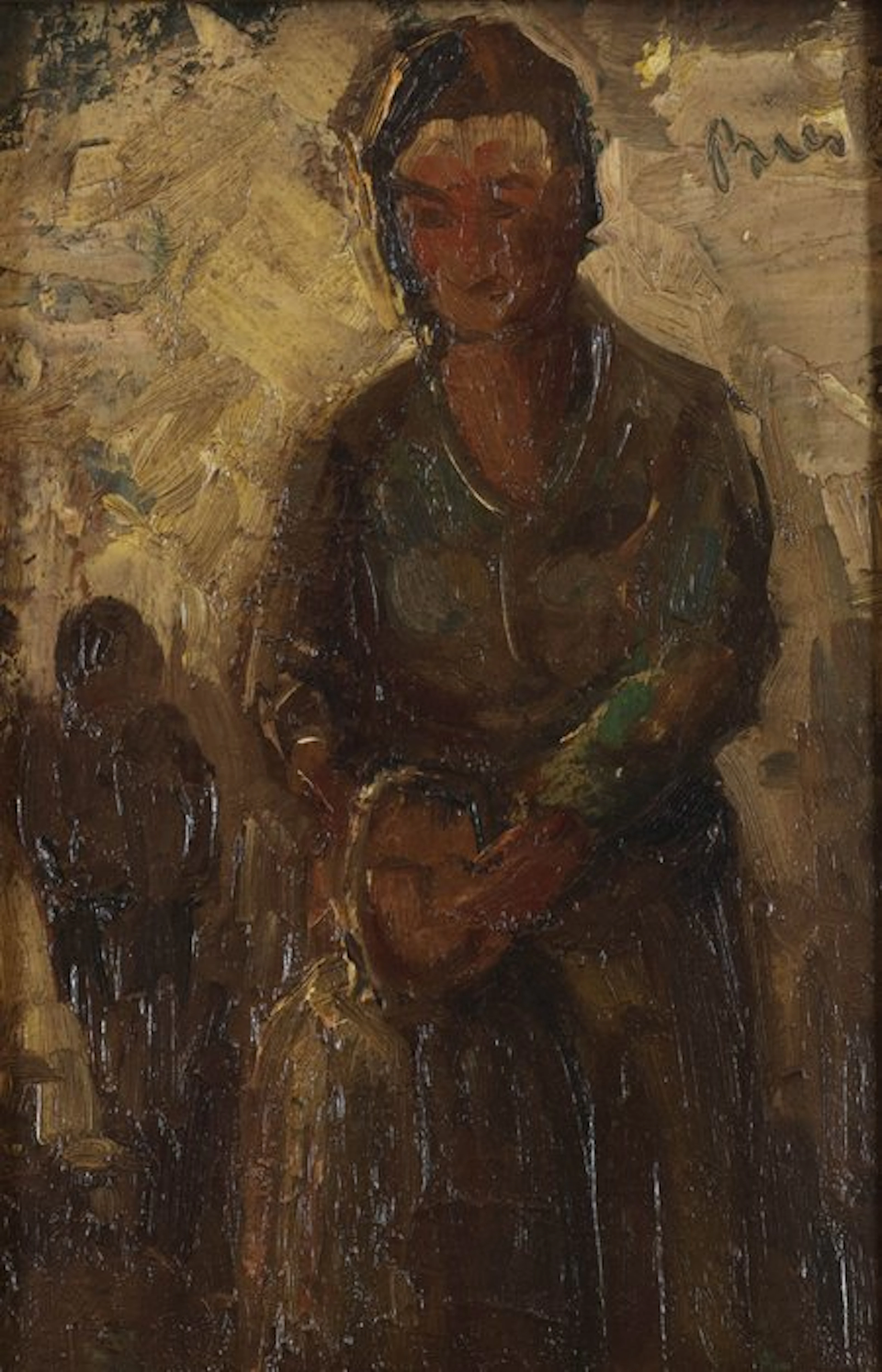 Marinus Bies (1894-1975) - Vrouw met kinderen