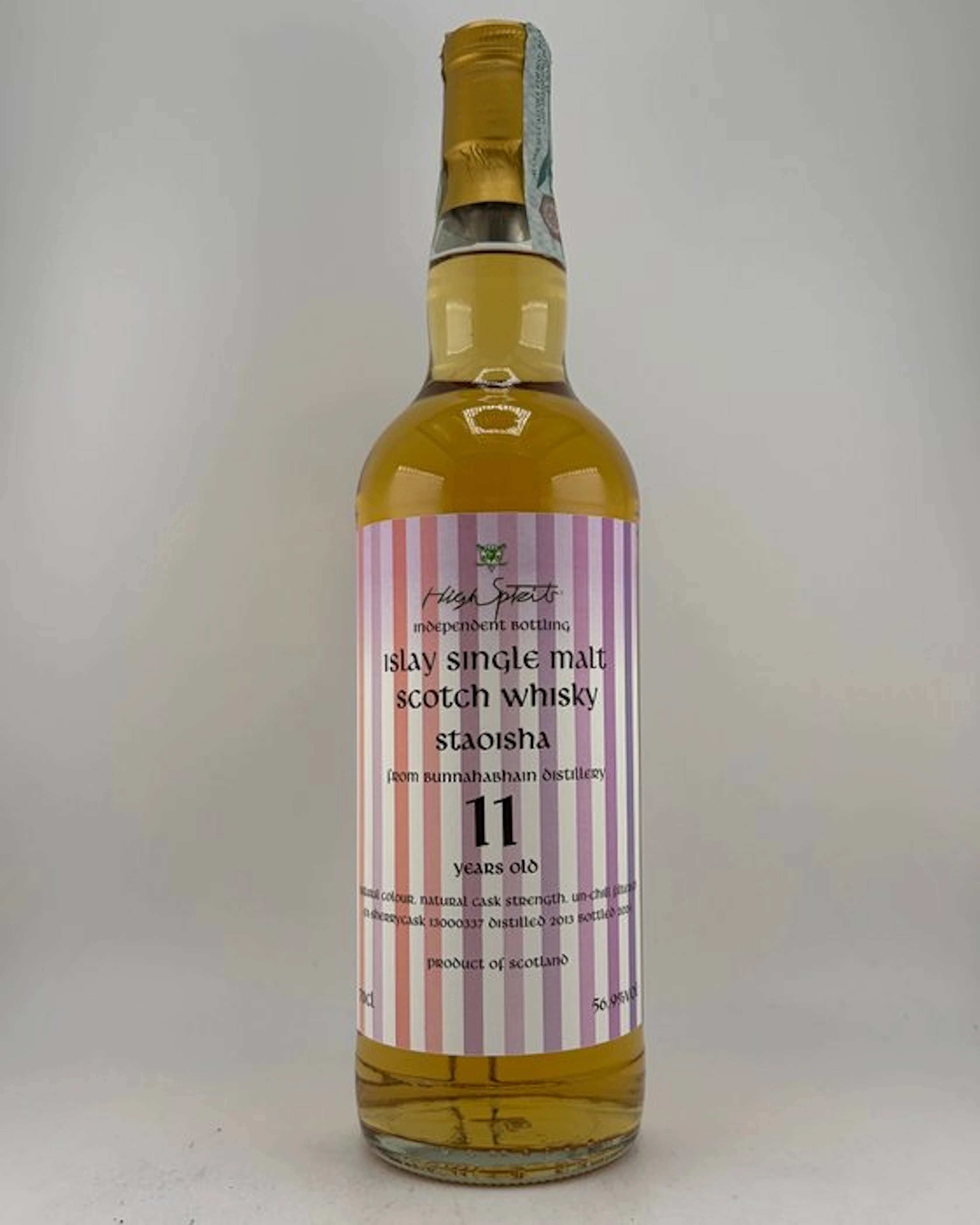 Bunnahabhain Staoisha 2013 11 years old Ex-Sherry Cask no