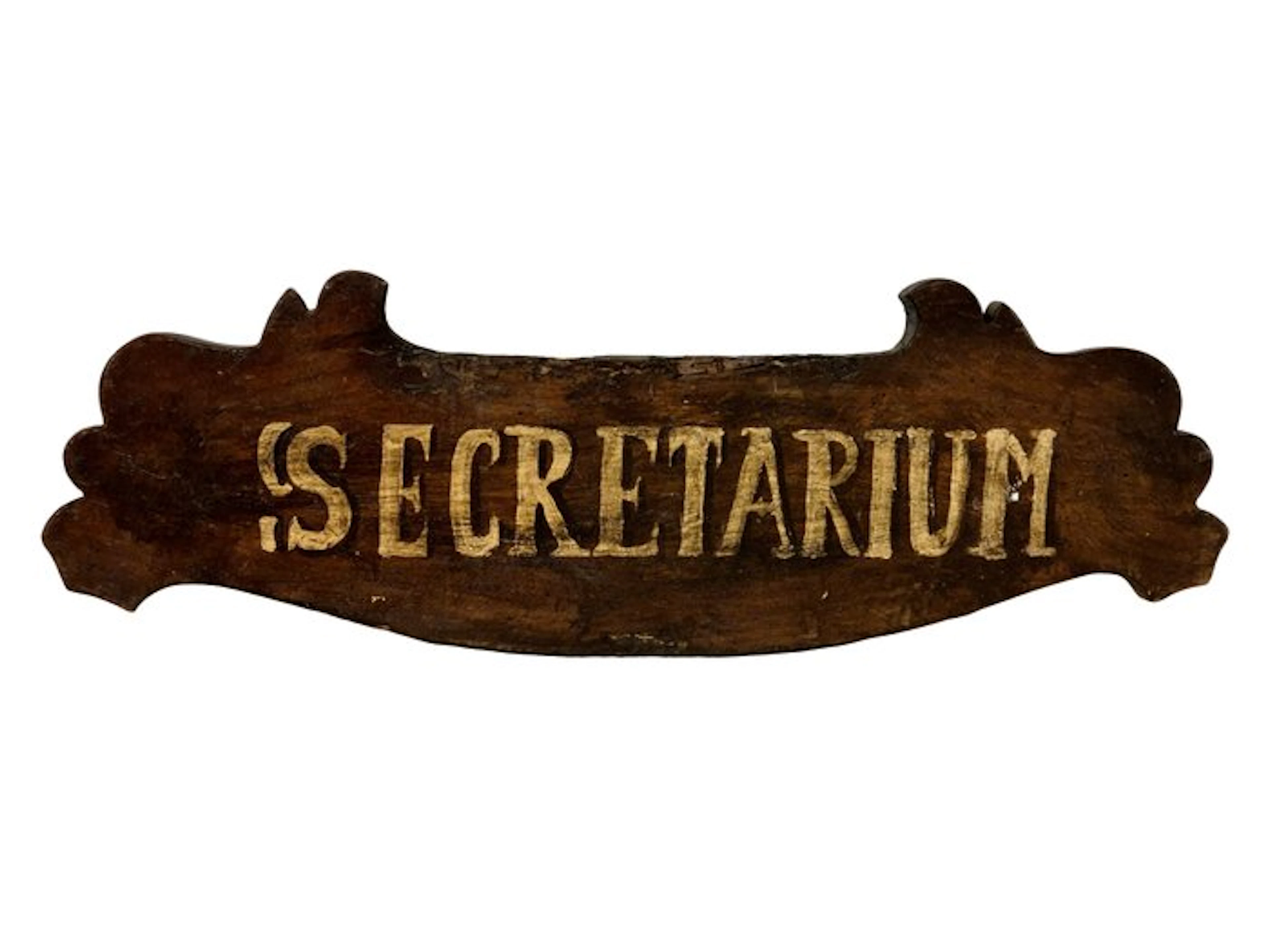 Ecclesiastical banner - Secretariat - 57 cm - Wood - Early 20th century