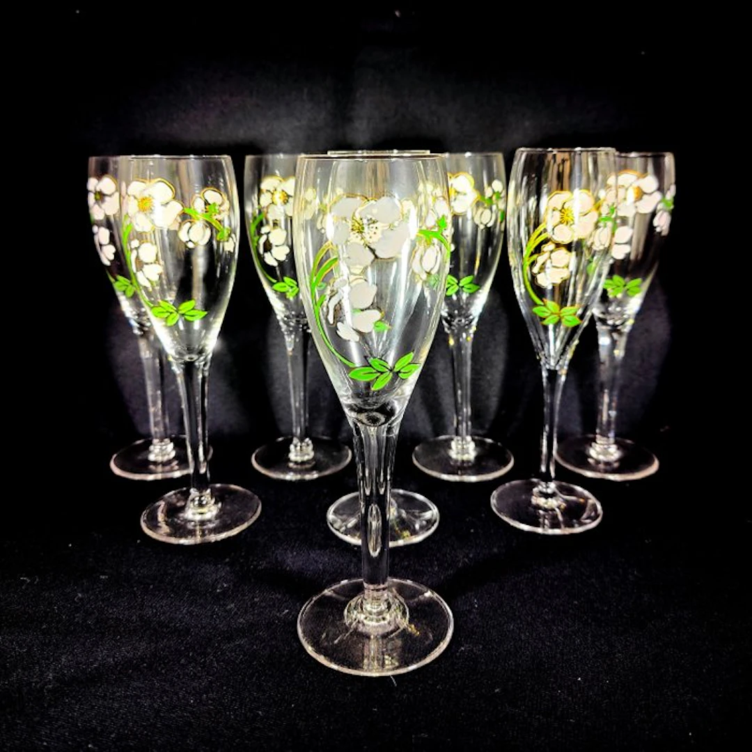 Perrier-Jouët - Emile Gallé - Champagne glass (8) - Bell...